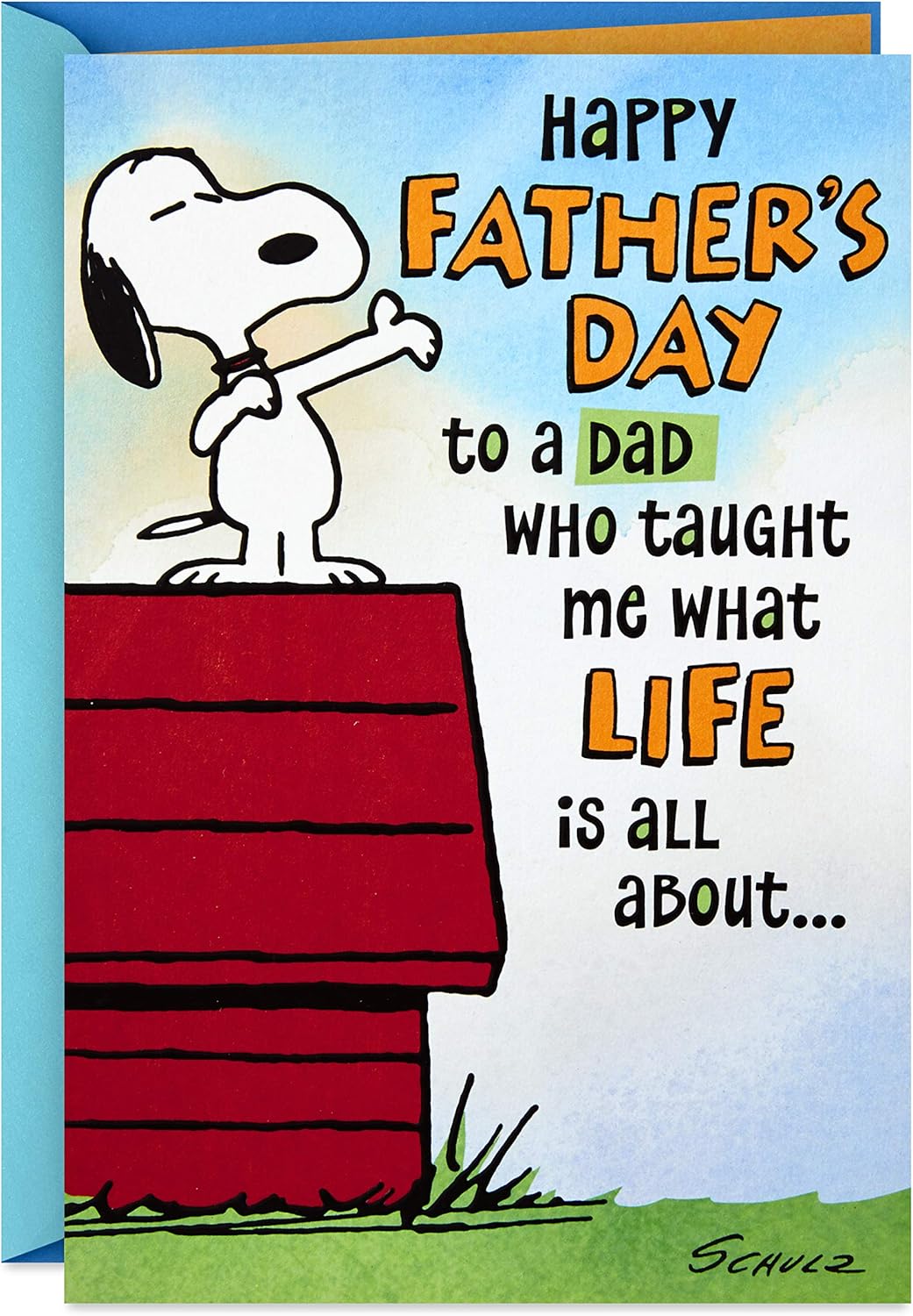 Hallmark Funny Peanuts Fathers Day Card for Dad (What Life is All About)
