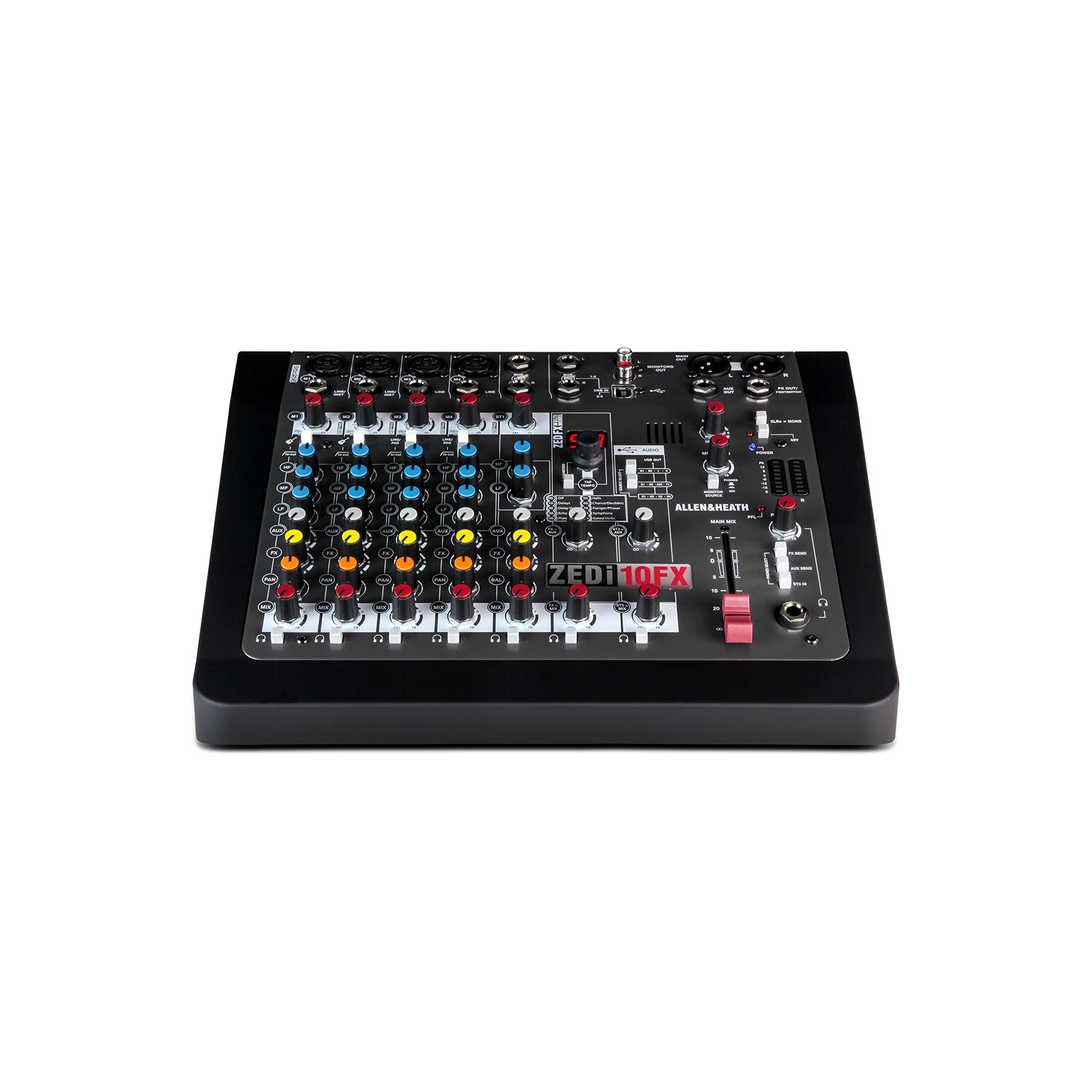 Allen & Heath ZEDi-10FX DJ-Mischpult, 10 Kanäle, Schwarz, 6,3 mm, 12 W, 100-240 V, 50-60 Hz, 48 V