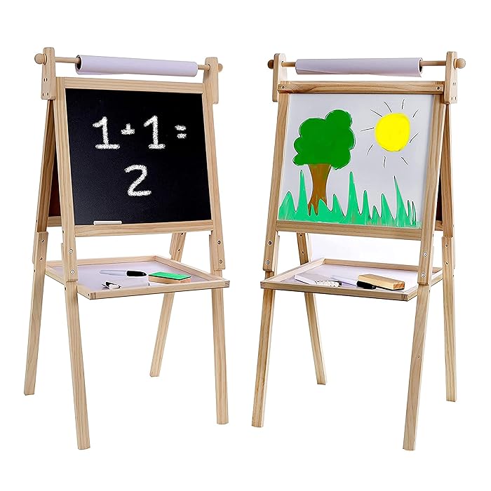 Buy Kraftic Deluxe Standing Art Easel for Kids Toddler Drawing