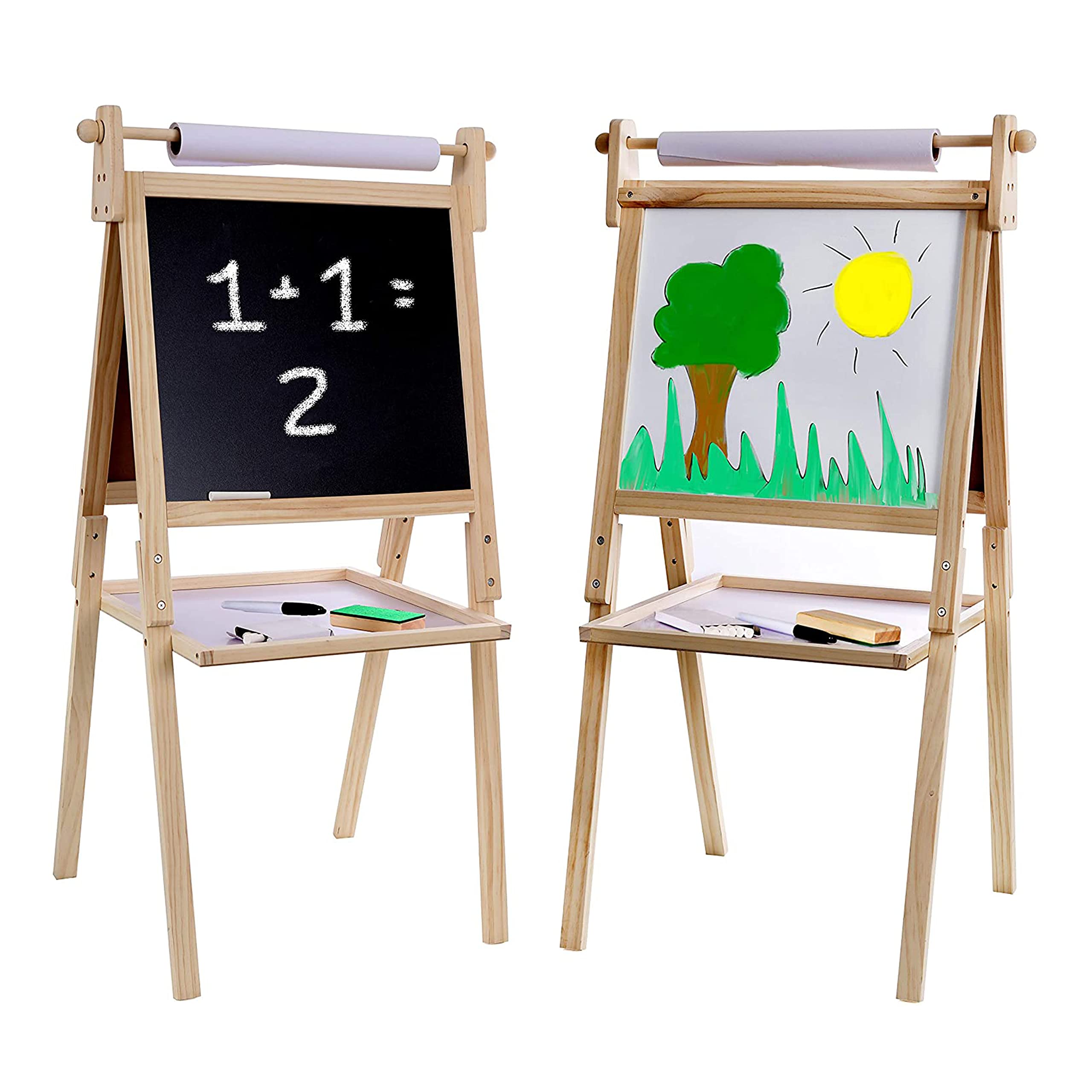 Buy Kraftic Deluxe Standing Art Easel for Kids Toddler Drawing