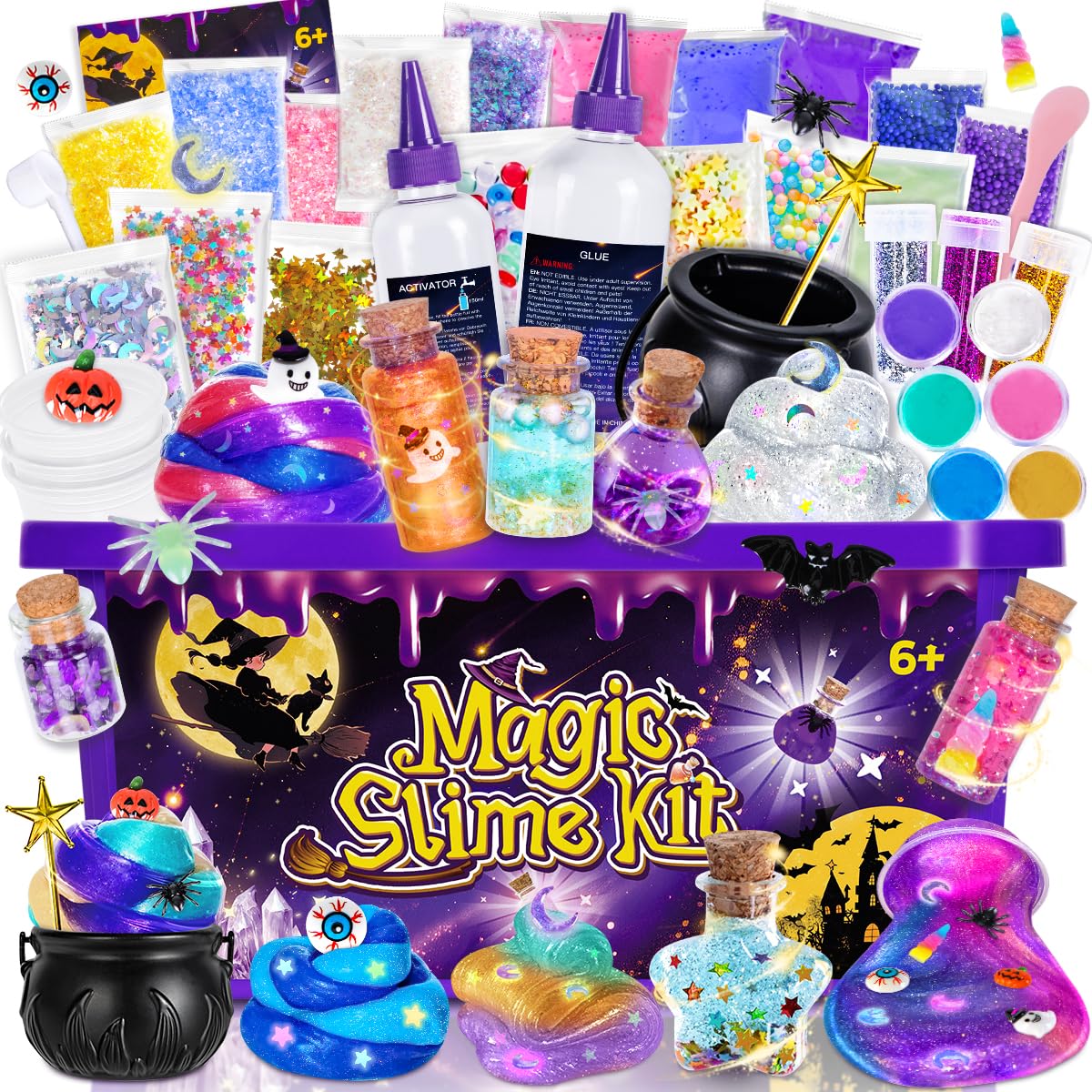 iKidiki Slime Set, Cadeau Meisjes 6 7 8 9 10 11 12 Jaar Slijm Doe Het Zelf Set Jongens 6-12 Jaar Cadeau Ideeën Slijm Kinderen Verjaardagscadeau Voor Meisjes