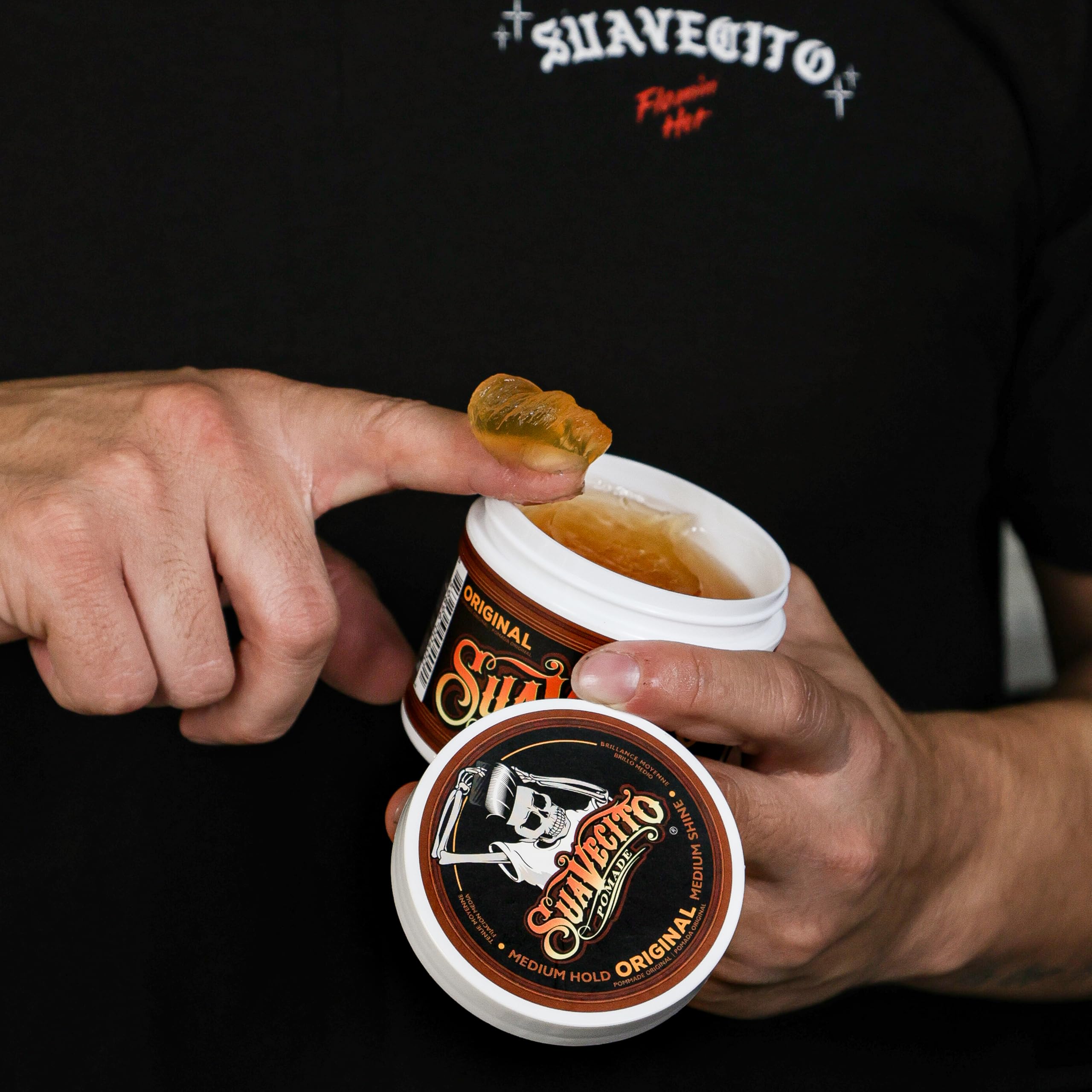 Suavecito Pomade Original Hold, Pomada para el Cabello de Agarre Medio para Hombres, Cera a Base de Agua de Brillo Medio, Fácil de Lavar, Agarre Duradero para Todo Tipo de Peinados, 4oz/113g