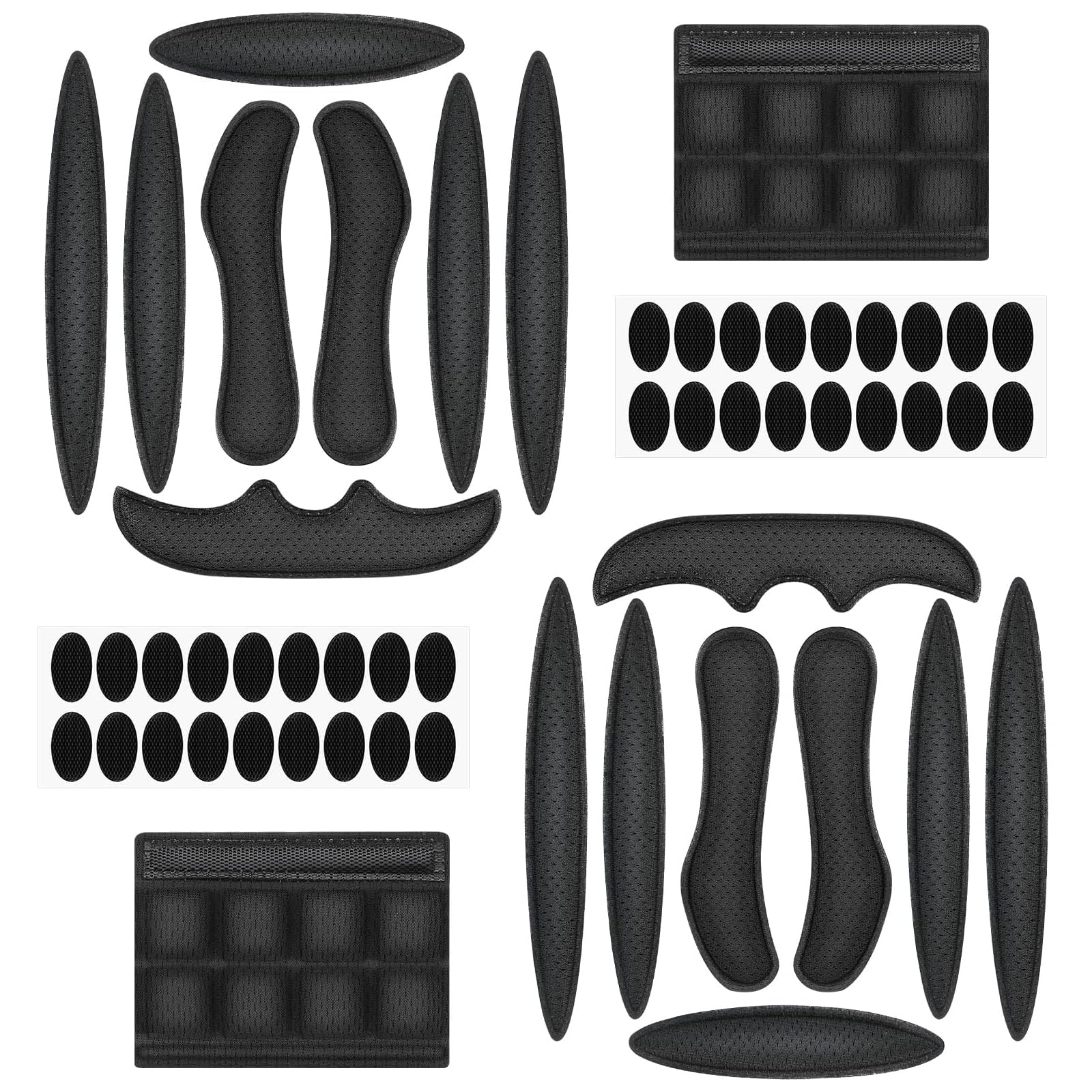 Funngy Helmet Padding Kit,2 PCS Universal Helmet Padding Kit Shock Absorbing Breathable Foam Inserts with Adhesive Replacement Pads for Bike Cycling Motorcycle Football Cricket & Allround Helmets