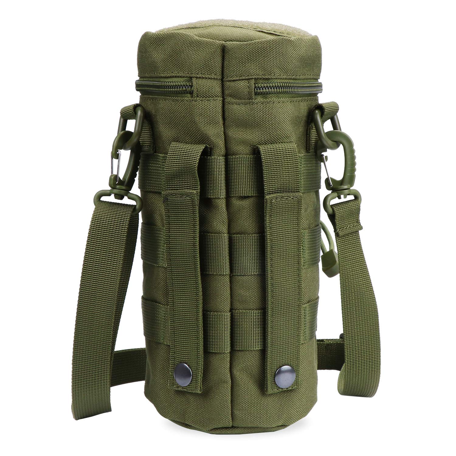 Borsa Porta Bottiglia Tattica In Nylon – Per Escursionismo, Campeggio, Aria Aperta, Con Cerniera E Moschettone