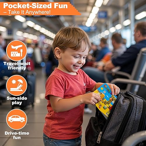 Miniatura 3 de Aywewii Bloques magnéticos de viaje, 45 piezas, juegos de viaje para niños de 3 a 8 años, cubos de construcción magnéticos, juego de aprendizaje