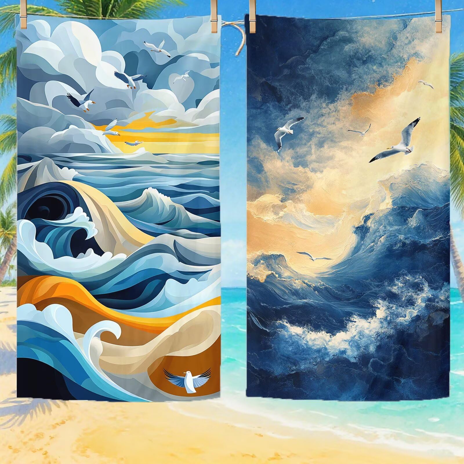 Toallas de Playa Microfibra Abstracto Toalla Playa Grande 180x90 cm Mujer Hombre Secado Rápido Absorbente Toallas Gimnasio Suave Sin Arena Toalla Microfibra para Playas Piscina Viajes Camping Q-306