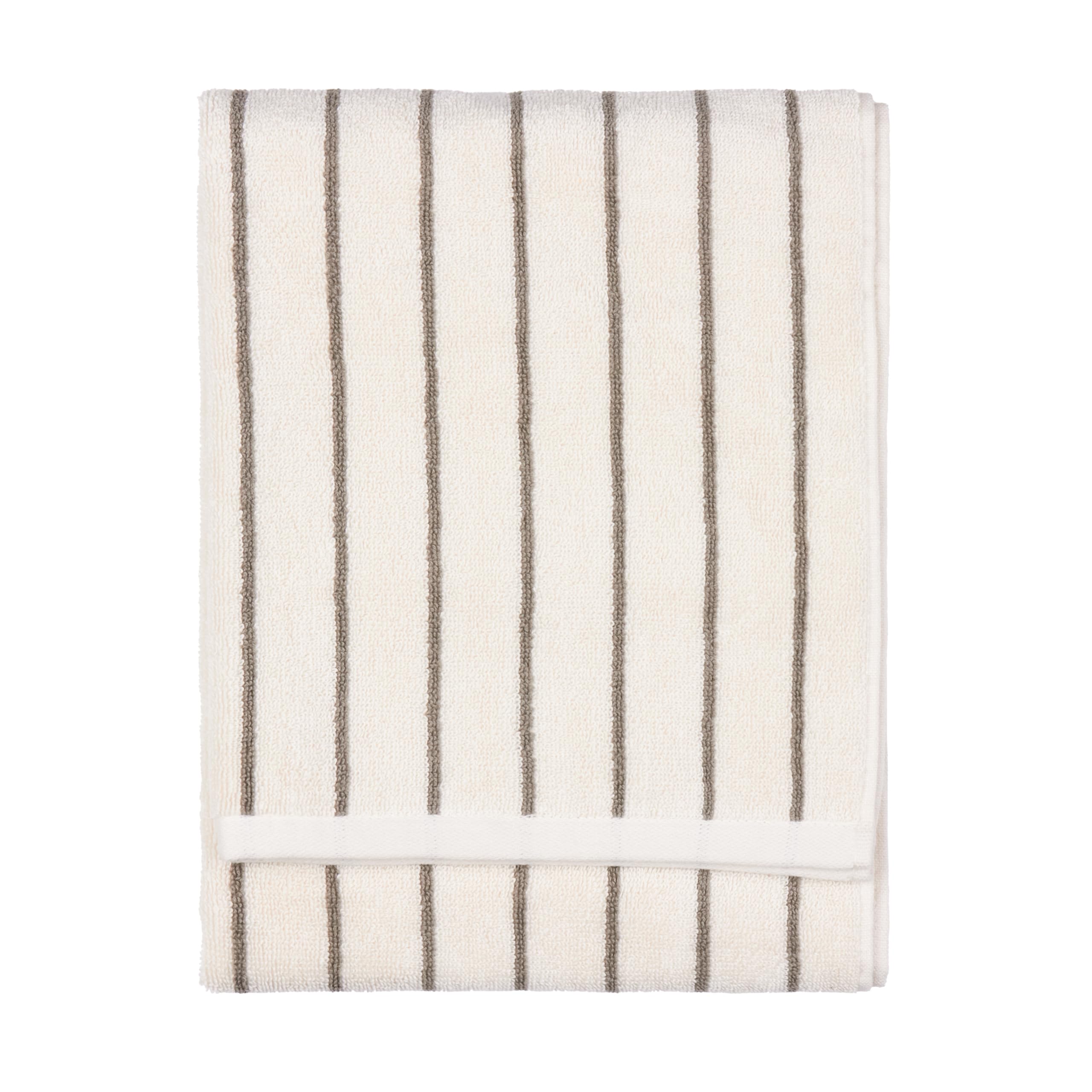 Yard furn Hebden Narrow Stripe Hand Towel – Ultra Soft 100% Cotton Striped Luxury Bathroom Towel (Mole – 50x100cm)