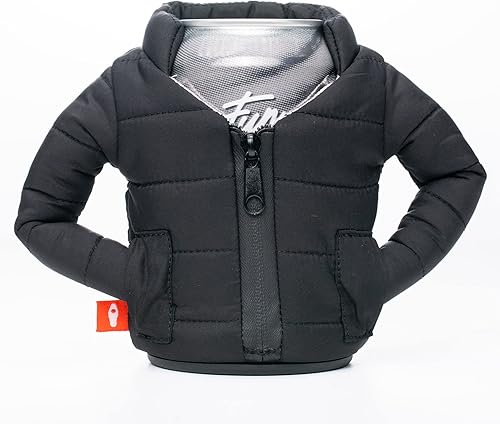 Puffin - The Puffy Jacket - Enfriador de latas aislado de 12 oz I Aislante de botellas de cerveza y latas de refrescos, mantiene las bebidas y