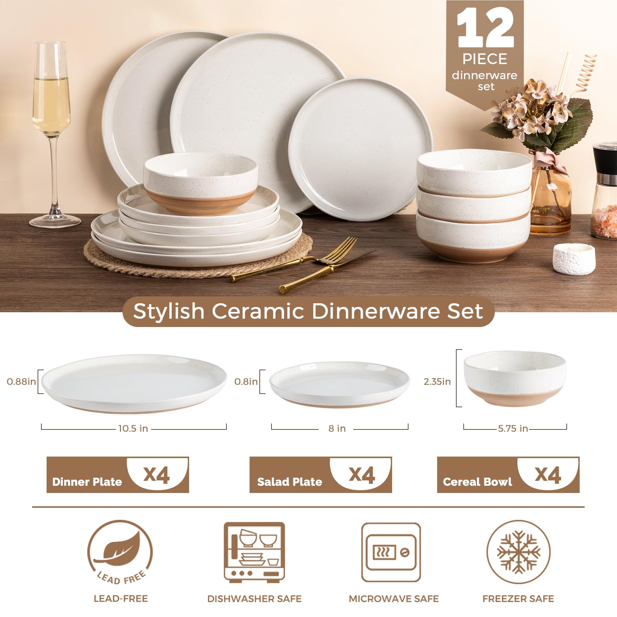 食器セット　HANDPAINTED Amazon.com | Classic Porcelain Dinnerware Set for 8,Pastoral Style