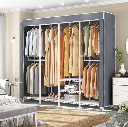 Miniatura 4 de VIPEK Solo funda para perchero V40 resistente al polvo con cremallera 77 pulgadas de largo x 169 pulgadas de ancho x 738 pulgadas de alto gris