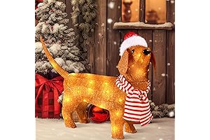 Gisafai Weenie Dog Christmas Decor