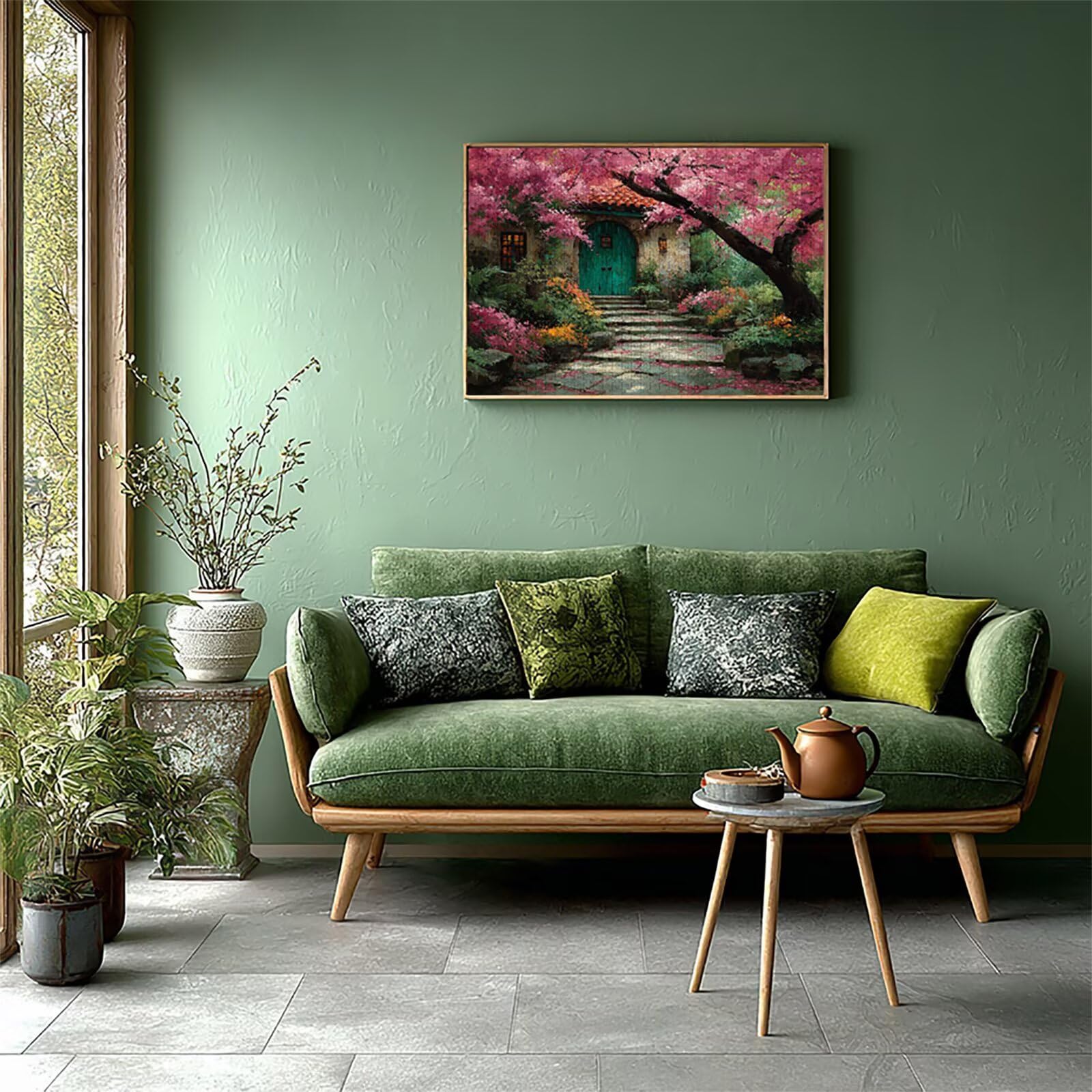 Casa Puzzle Madera 2000 Piezas, áRbol Puzzle Adultos con Caja 99x70cm, Rompecabezas Desafiante, para Hombres Mujeres Adolescente, Juegos de Rompecabezas Creativos, Decoracion Hogar Regalo, D-6237