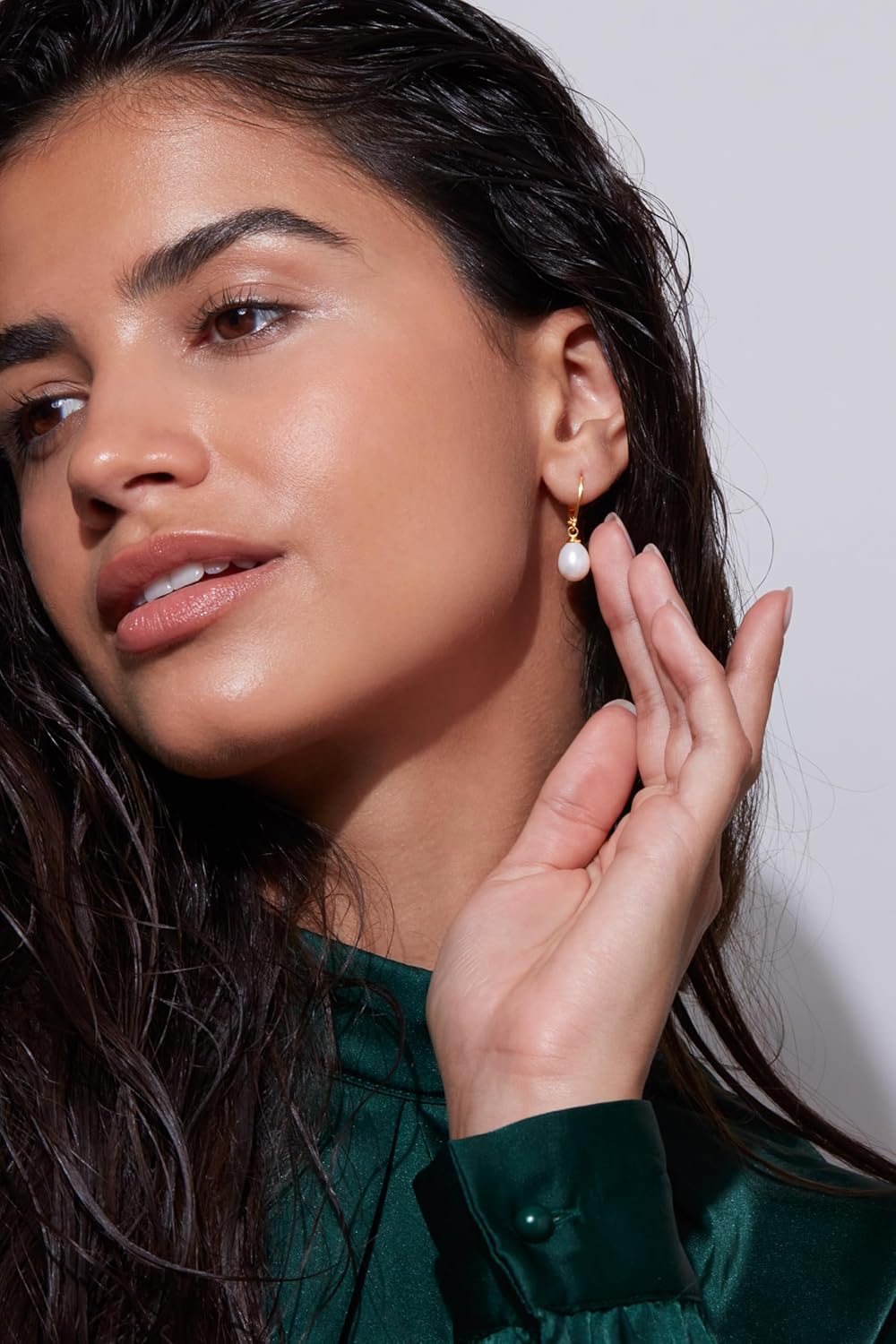 Milla Freshwater Pearl Earrings for Women - Leverback Pearl Drop Earrings - Image 2