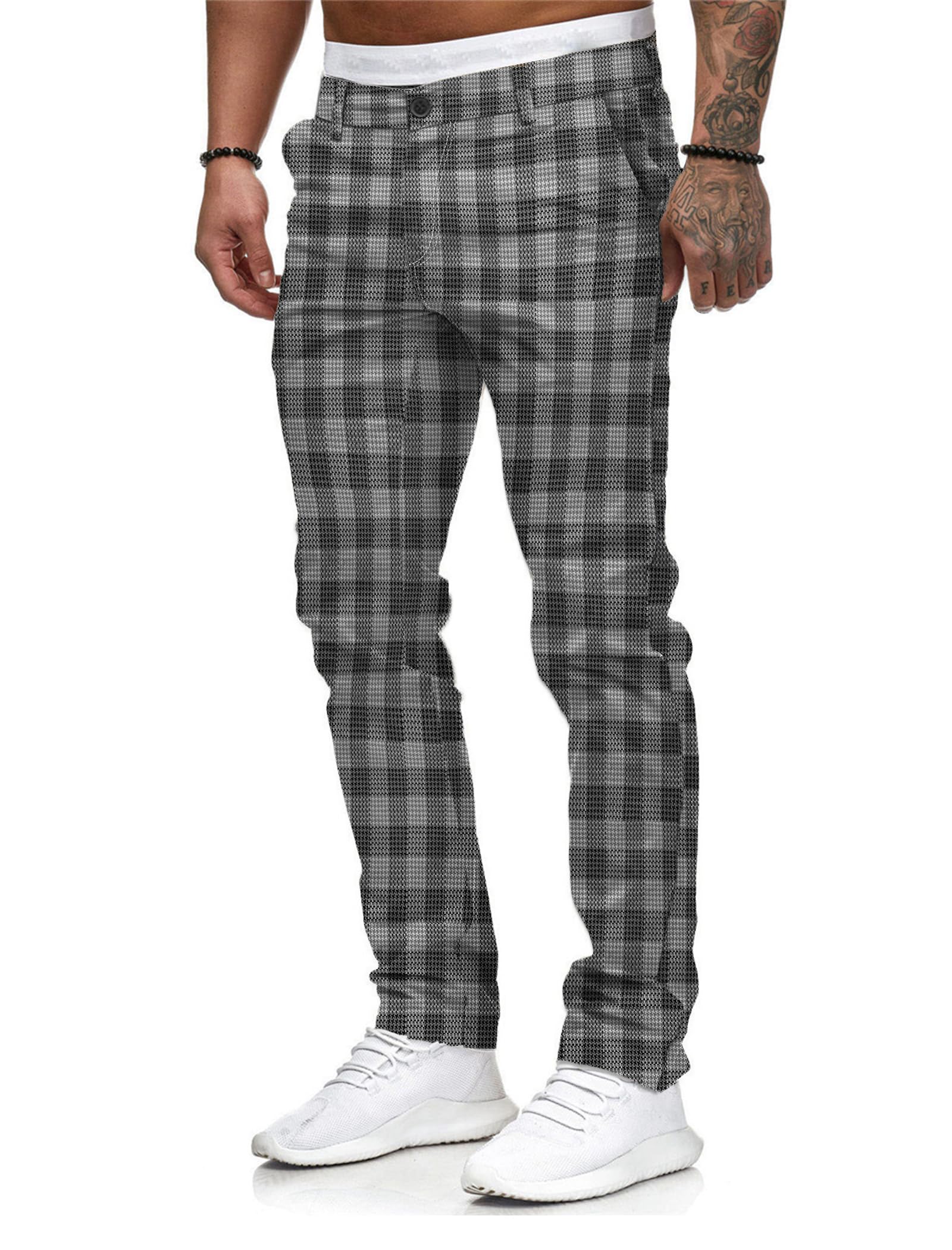 Snapklik.com : Mens Chinos Slim Fit Stretch Flat-Front Skinny Dress Pants