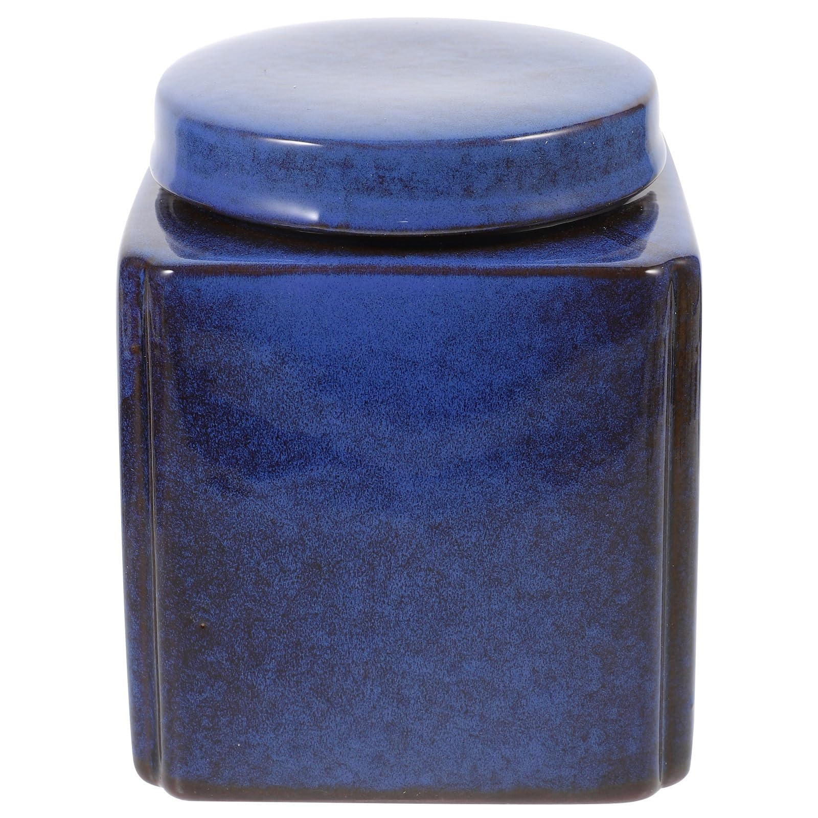 Recipiente de cerámica azul OSALADI hermético para conservar hojas de té y especias en casa