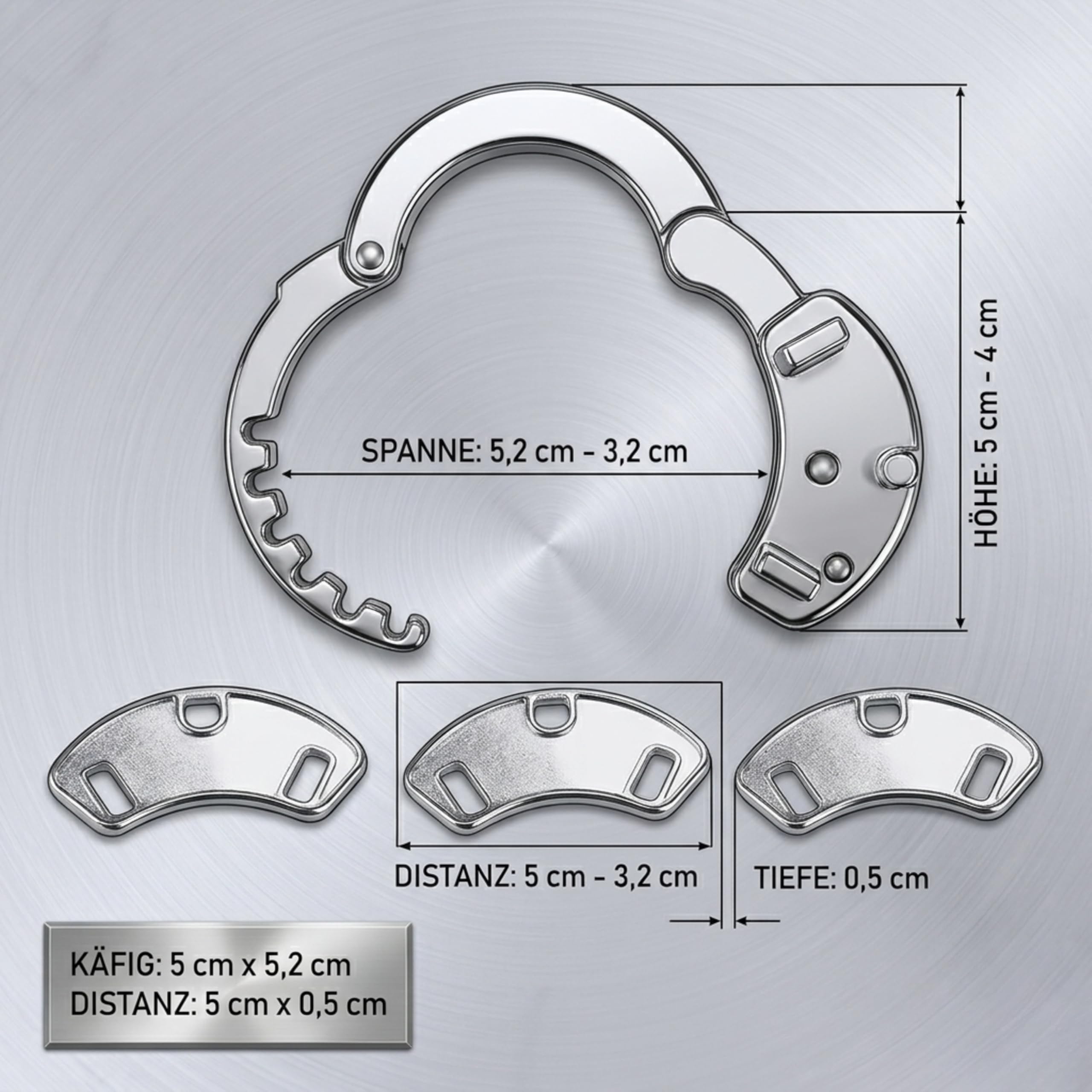 Cage de Chasteté Pénis 8cm ⌀3.1cm Métal Argent avec Cadenas Cages de Chasteté Discrètes et Confortables Sex Toy bondage Sextoys Homme Anneau Réglable Chastity Cage bdsm chasteté pour pénis FOPS N25-2