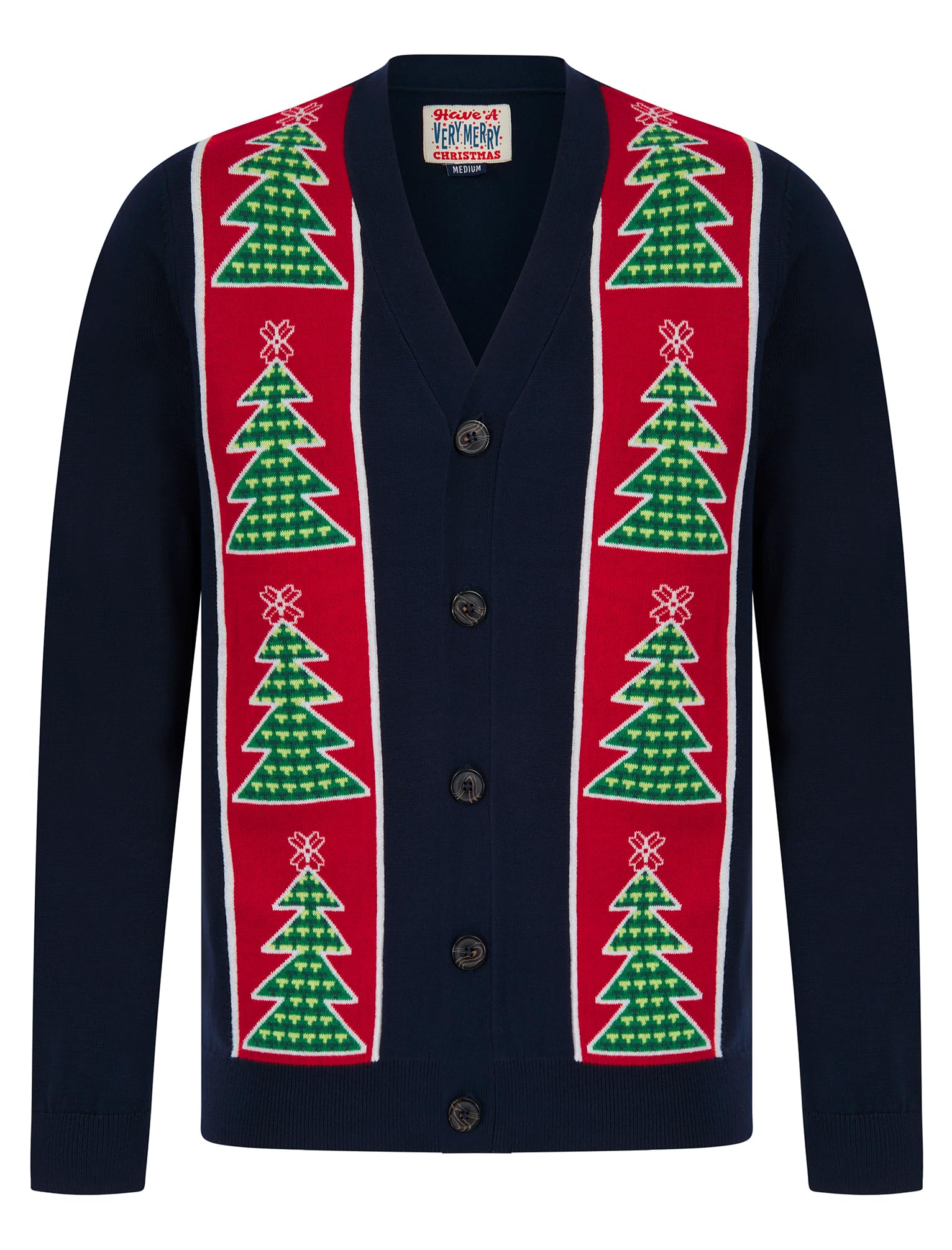 Tokyo Laundry Merry Christmas Men's Novelty Knitted Xmas Cardigan