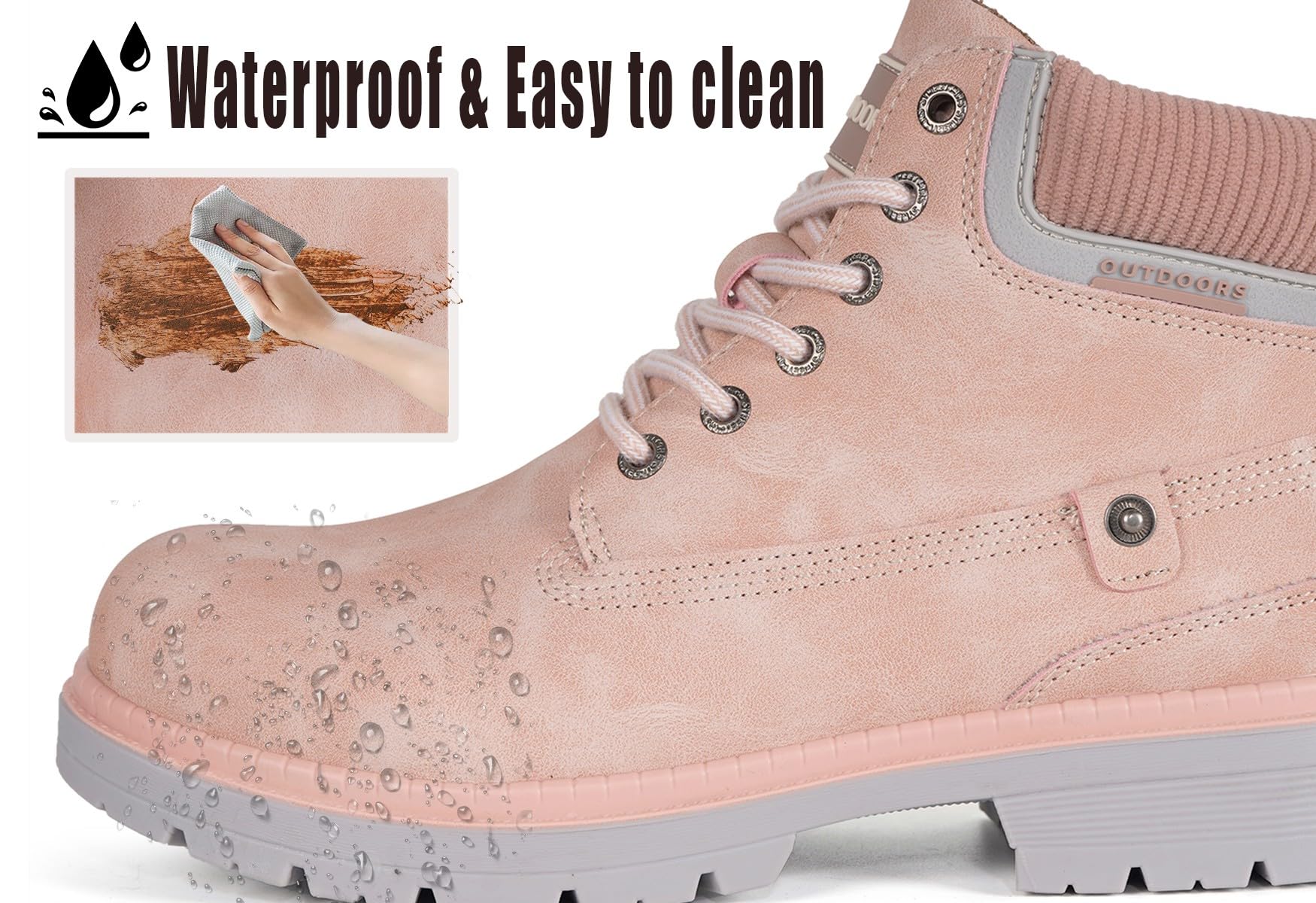 Stivali Uomo Donna Inverno Scarpe da Neve Caldi Snow Boots Impermeabili Stivaletti Pelliccia Stringate Outdoor