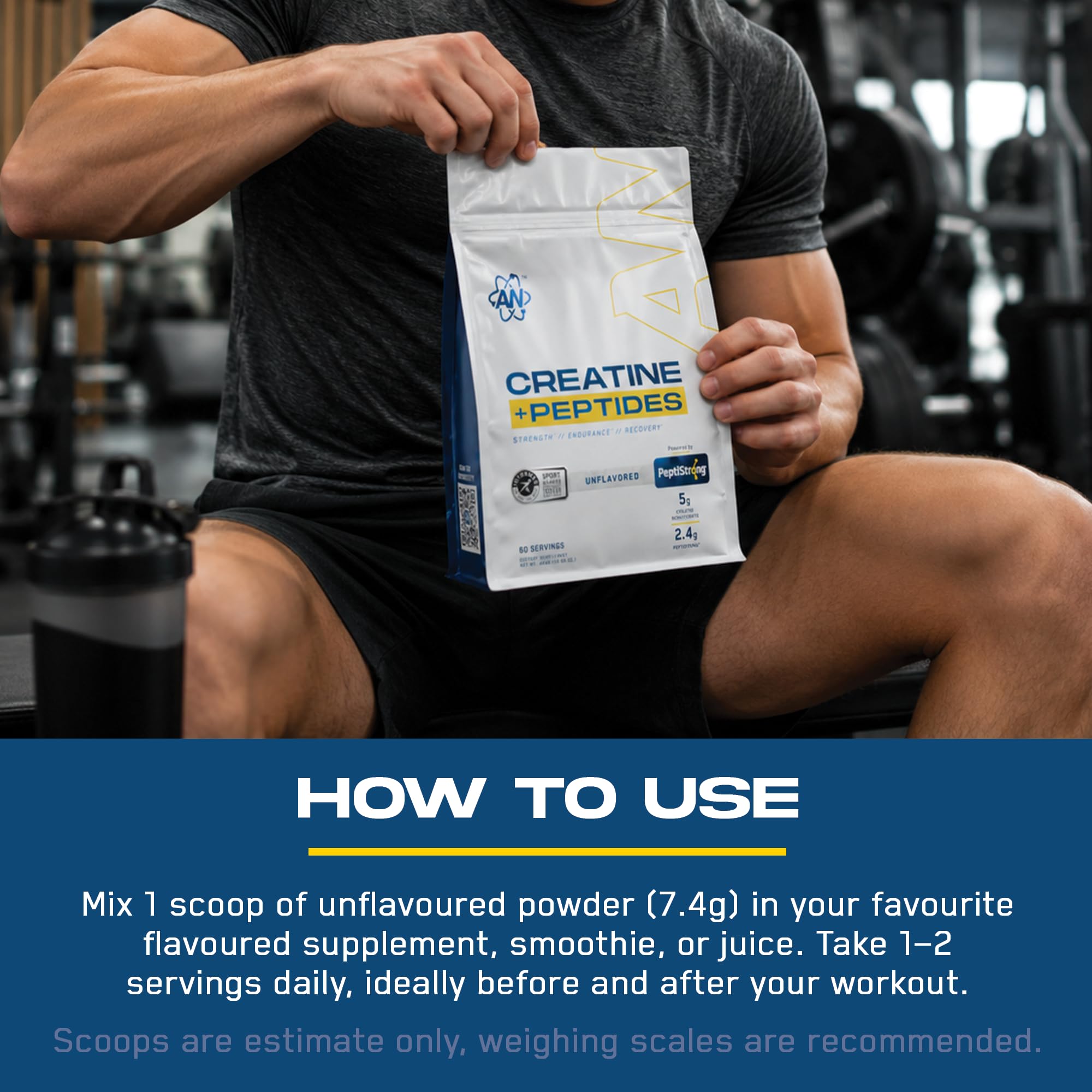 Applied Nutrition Creatine Monohydrate + Peptide - 444gÓ / Amazon: ãCreatine + Peptide - 444g - Naturel
