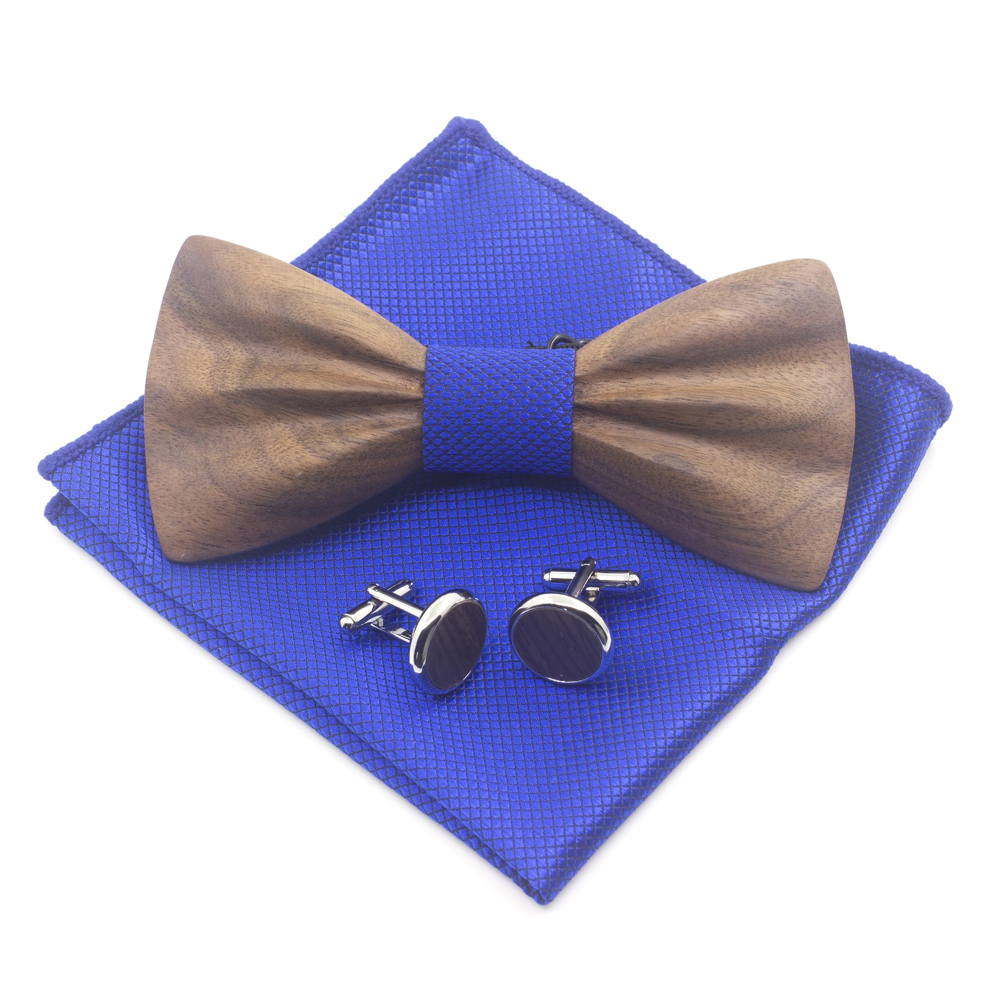 Cyriacus Holzfliege Set Herren Holzfliegenset Fliege aus Holz,für Hochzeit Aufführungen Abschlussball Geschenk