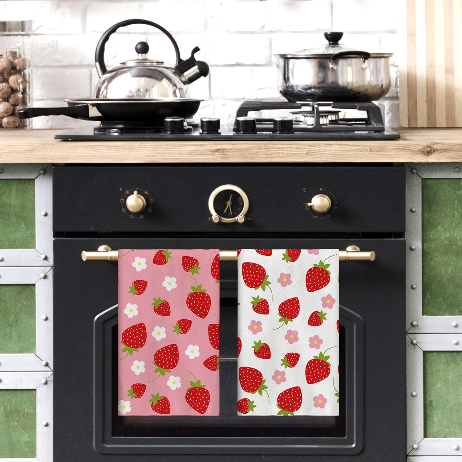 Summer Strawberry Party Decorations - Strawberry Kitchen Towels & Dish Towels for First Birthday, Simple Life - Image 4