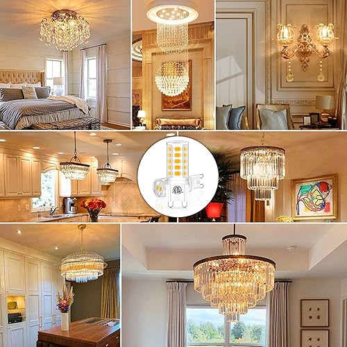 Miniatura 7 de Sailstar Bombilla LED G9, 2700 K, blanco suave, equivalente a 40 W, bombilla halógena G9, 400 LM, 120 V, T4, 4 W, base de cerámica bi-pin G9,