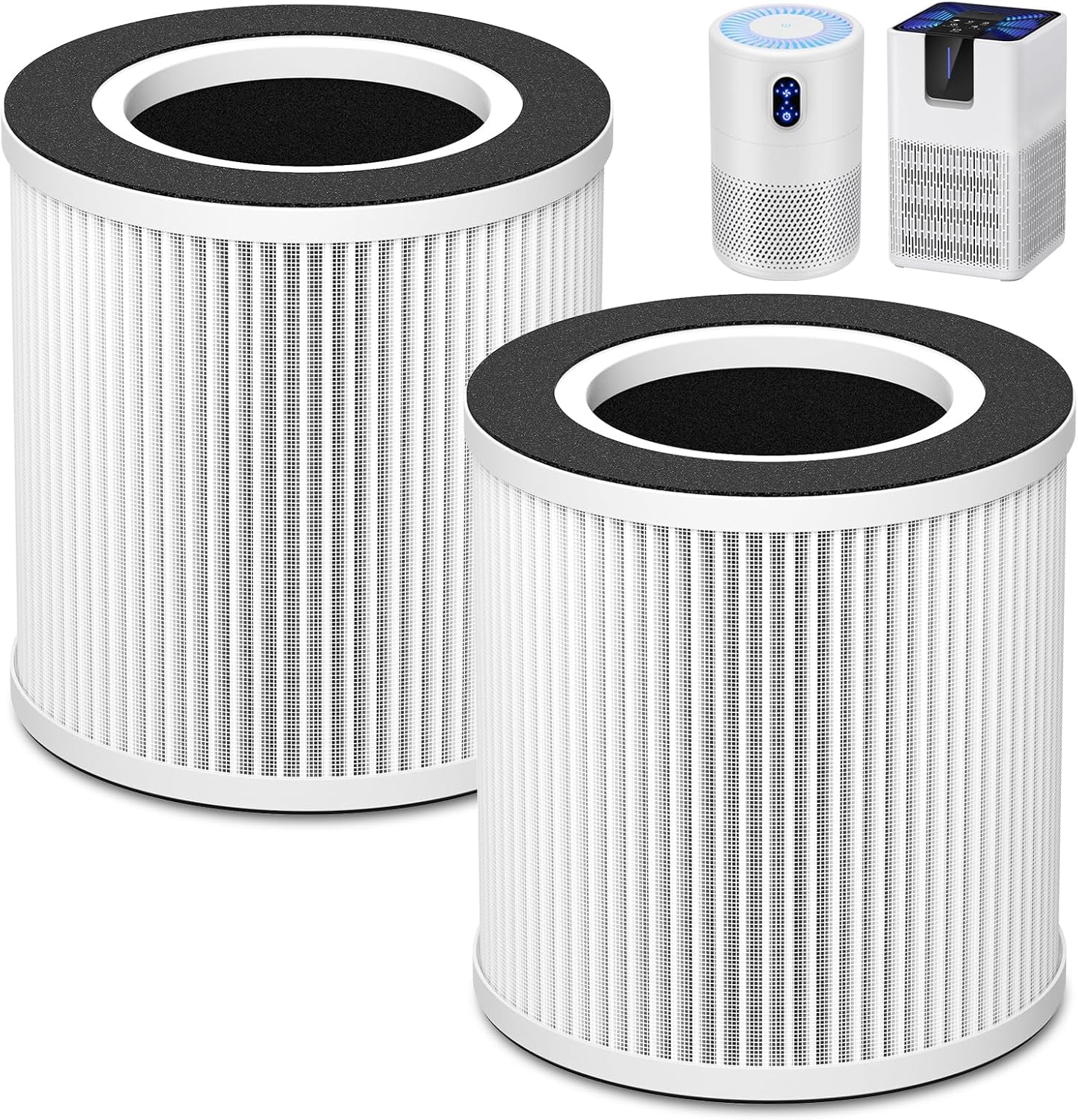 B-D02L/M05 Replacement Filter, Compatible with MOOKA B-D02L & M05, for VEWIOR B-D02U, for KOIOS B-D02L, for Tailulu D10 Air Purifi-er, H13 HEPA Filter for MOOKA B-D02L Replacement Filter, 2 Pack Basic Filter-2 Pack