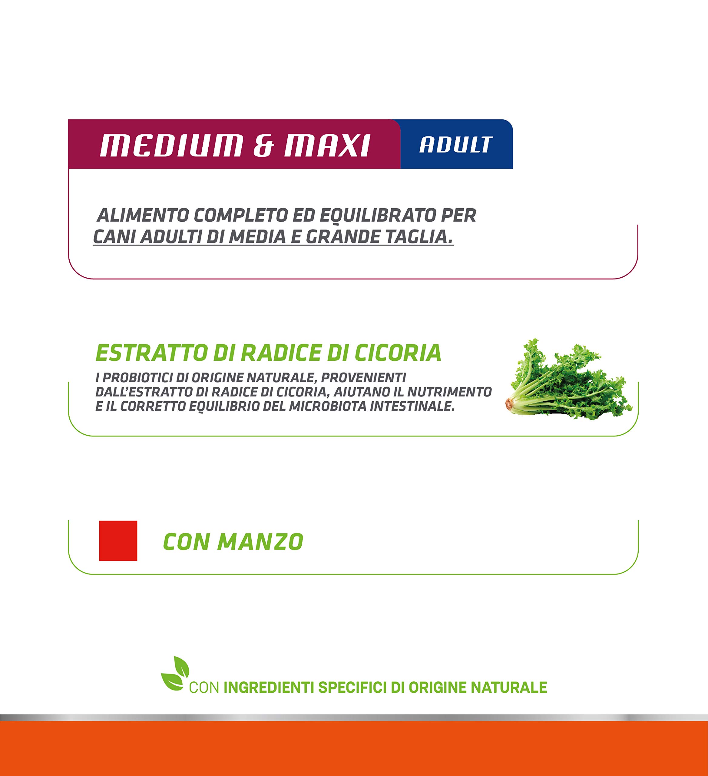 Natural Trainer Medium-Maxi - Cibo Umido per Cani con Manzo 12 x 400 g
