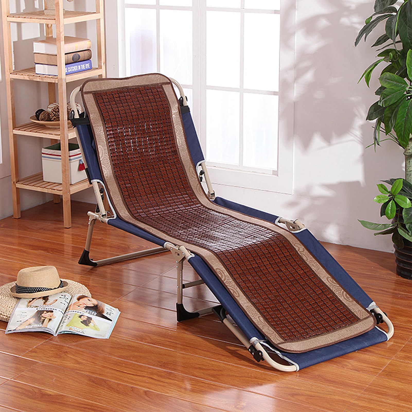 Coussin Transat Bain De Soleil Impermeable, Cool Dehoussable Coussin Bain De Soleil épais, Confortable Pliable, Bande Réglage Pour Intérieur Exterieur Jardin Terrasse Balcon, Voyage Plage Vacances