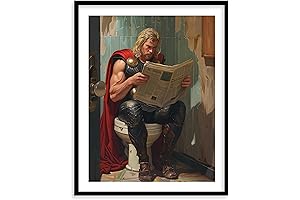Handmade Heroes Retro Thor Print for Bathroom Decor