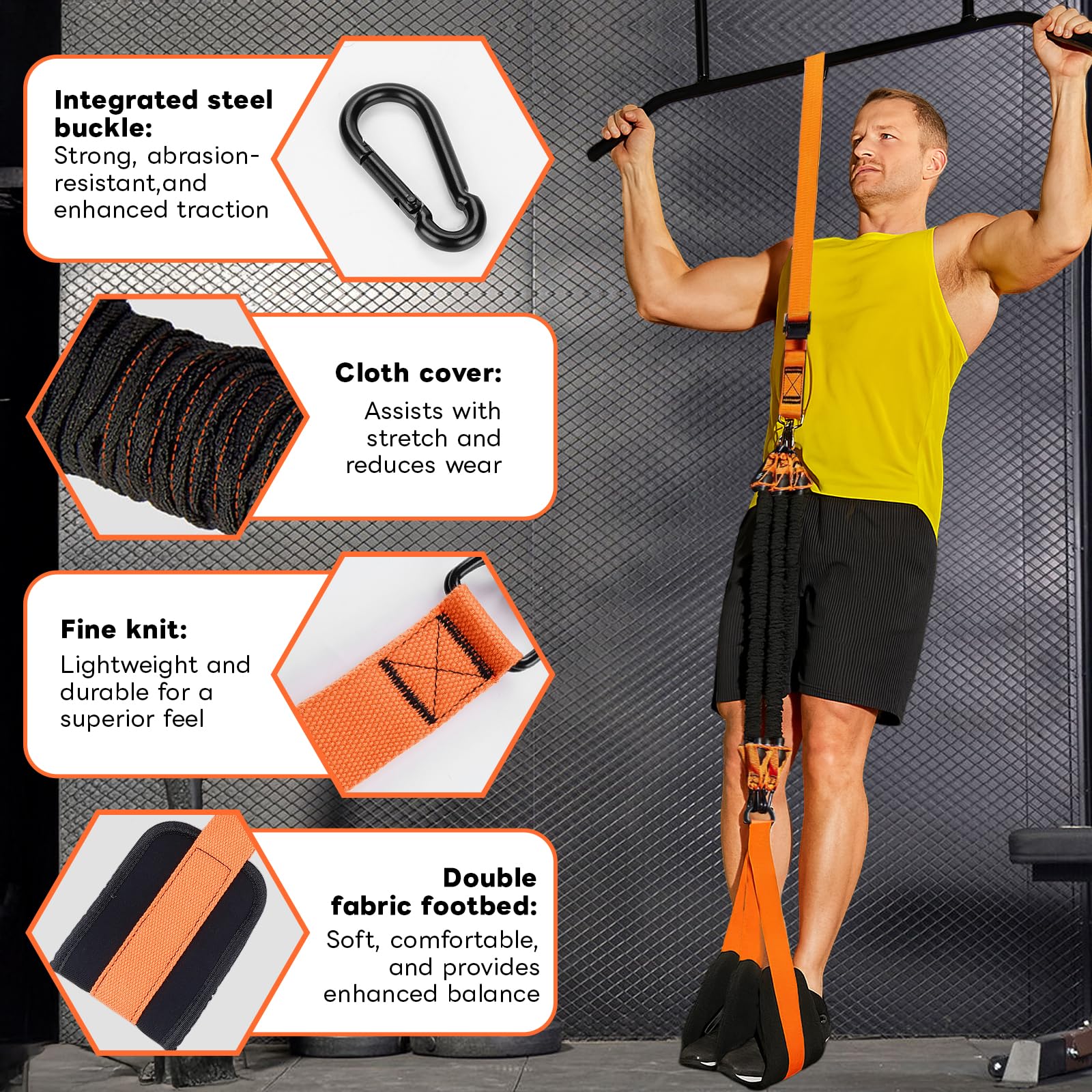 Fascia di assistenza per barra per trazioni, regolabile in altezza, fasce per allenamento della , attrezzatura per allenamento fitness