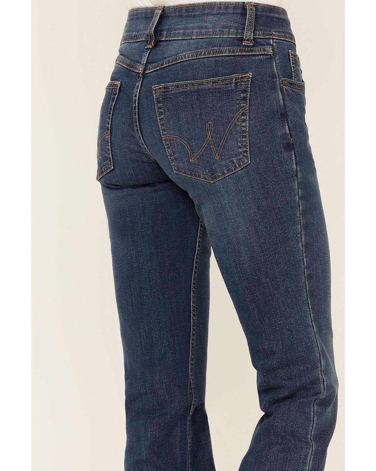 Wrangler Western-Jeans für Damen mit mittelhohem Bund, Stretch und geradem Bein
