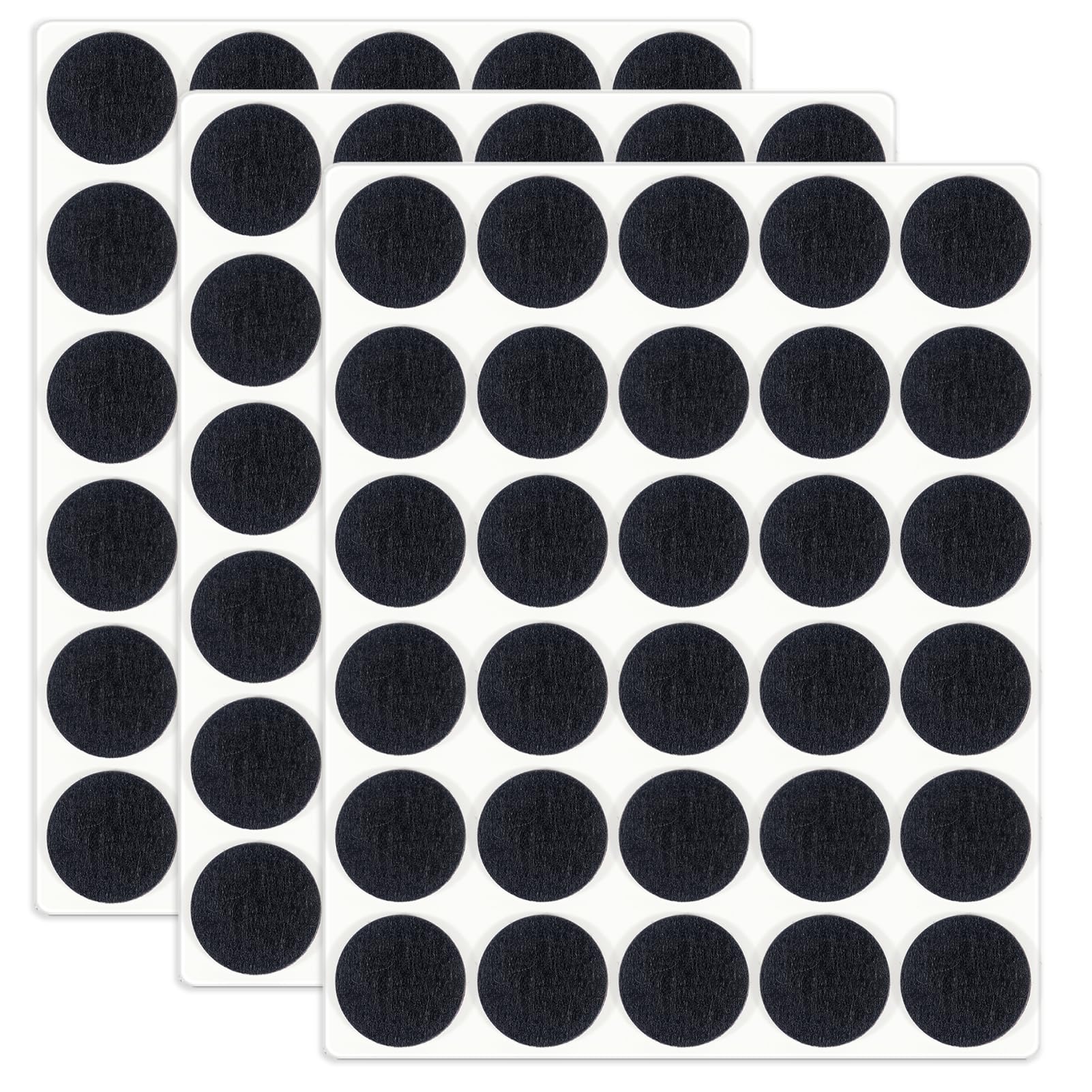 HNR 20mm Felt Furniture Pads for Hardwood Floors - 90 Pcs 3mm Thick Self Adhesive Chair Leg Felt Pads, Floor Protector Pads for Furniture Feet (Black)