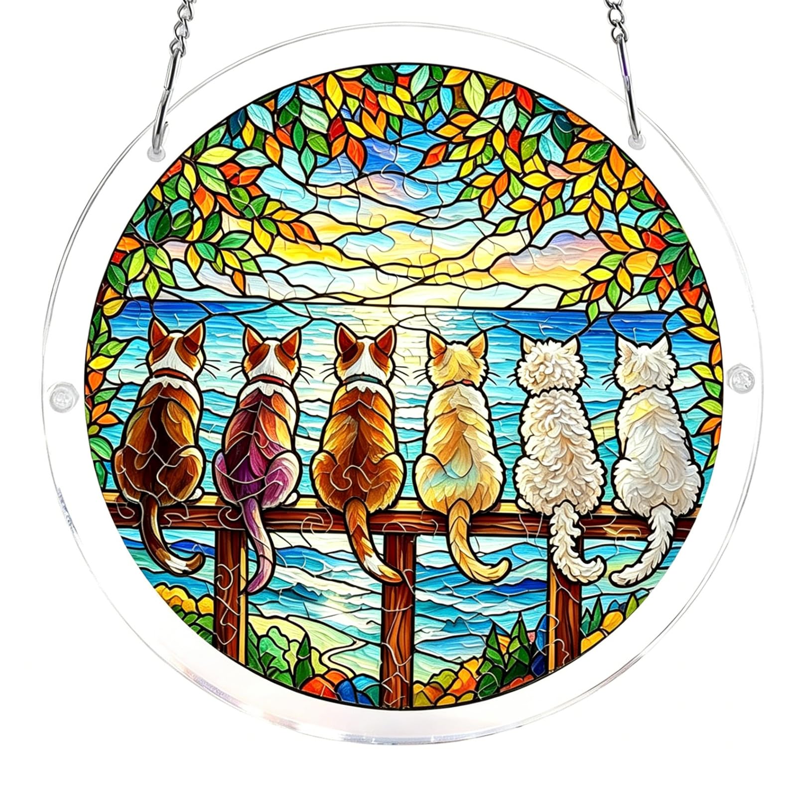 Animal Acrylic Jigsaw Puzzle Suncatcher for Windows Home Decor Unique Handcrafted Artistic Gift
