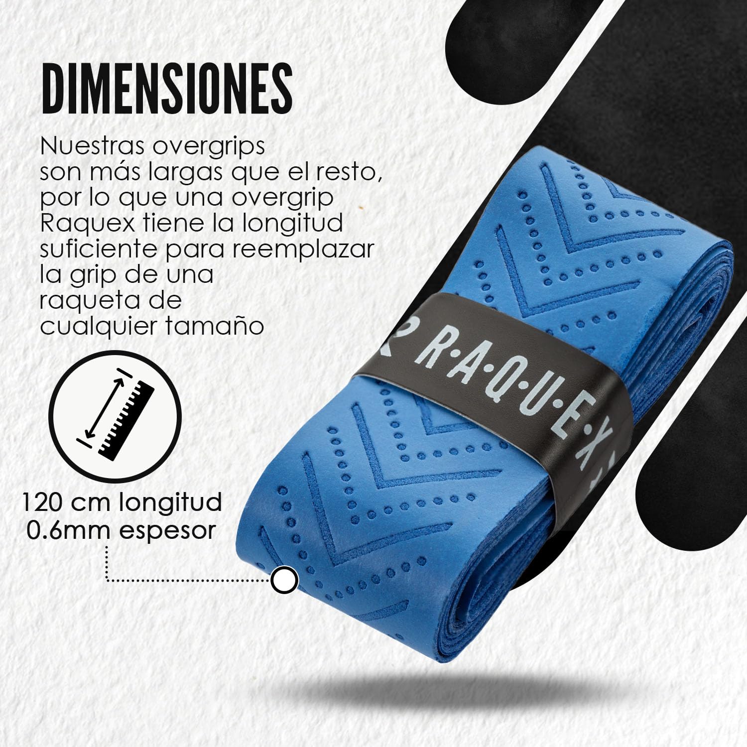 Raquex Overgrips Evolve 5-Pack Multicolor Tennis Badminton Squash Padel Pickleball Grip Antideslizante