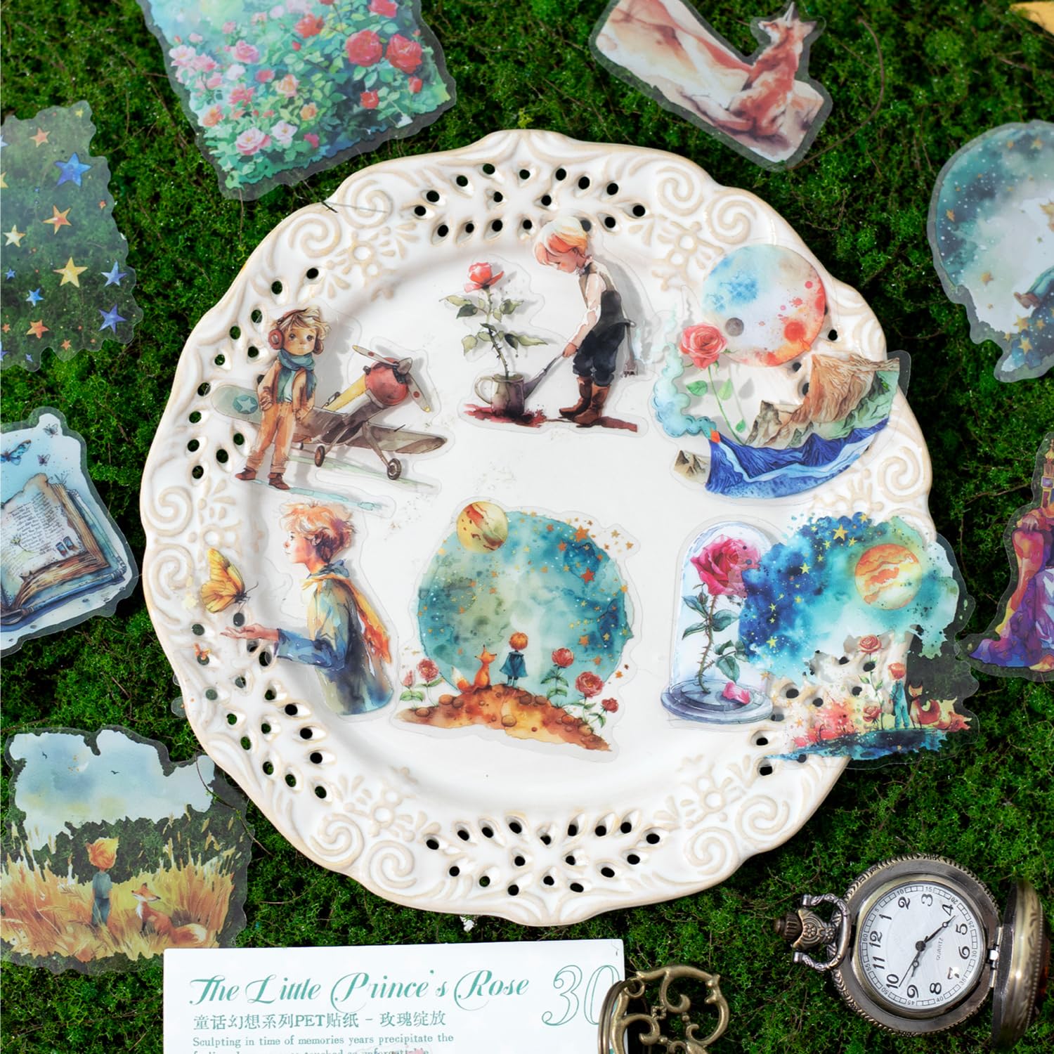 Alideco 120pcs Scrapbook Stickers Vintage Fairy Tale Fantasy Scrapbooking Junk Journal Crafts Embelishment Decoration Stickers (tonghuahuanxiang) - Image 3
