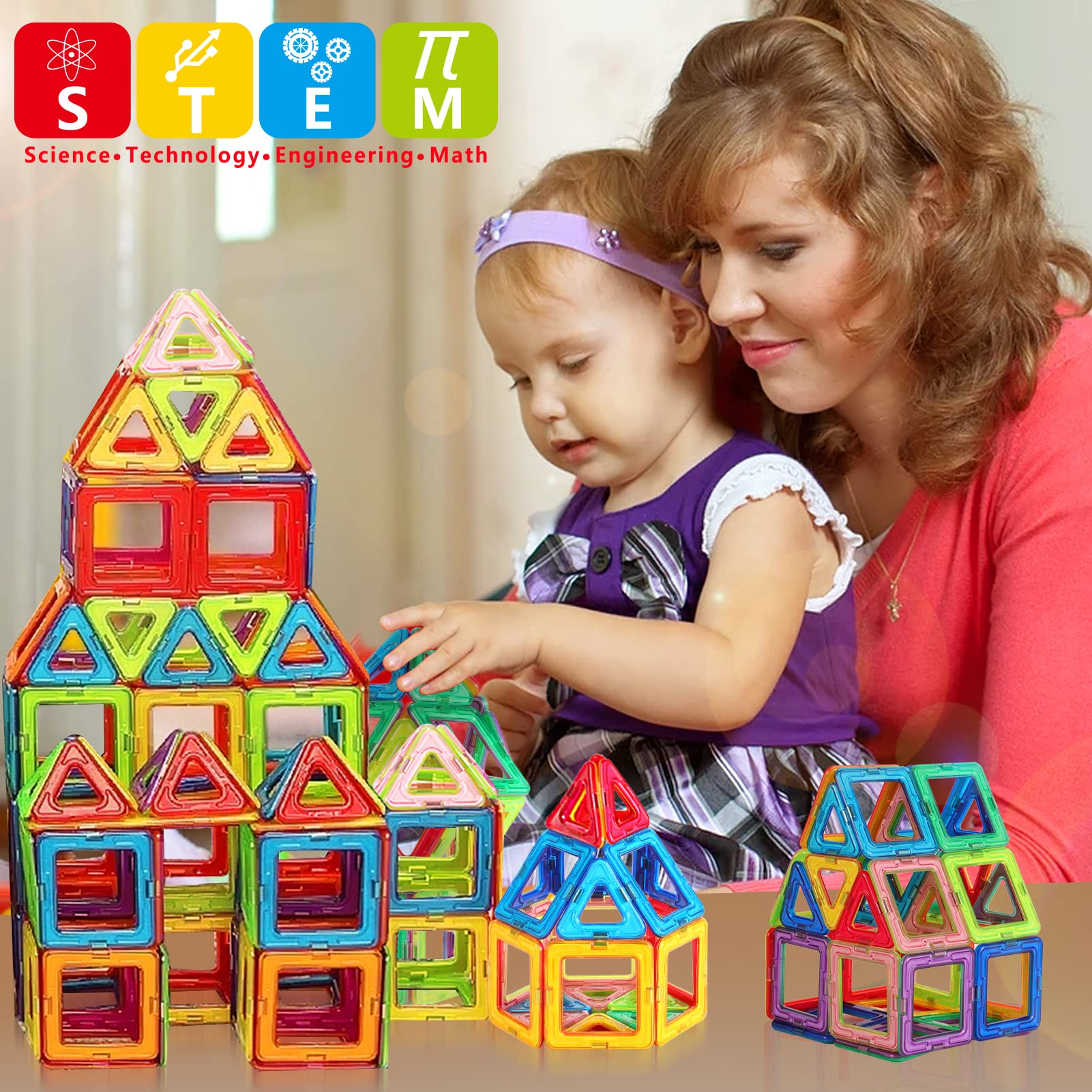 Set De 48 Bloques De Construcción Magnéticos, Palos Y Bolas Para Crear Modelos 3D, Educativo Y Seguro Para Niños De 3 A 8 Años