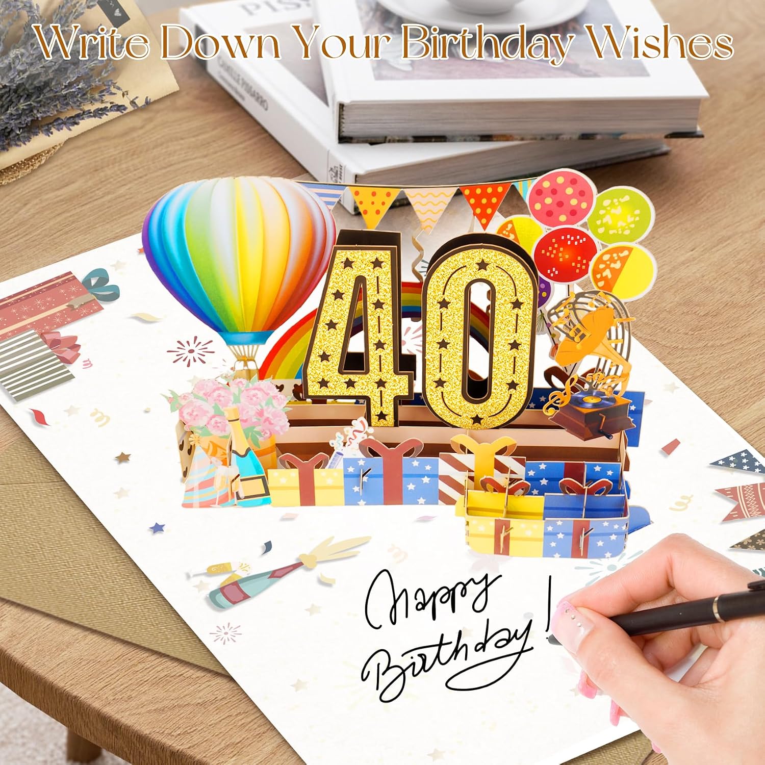 40th Birthday Card for Men Women, 3D Pop Up 40th Birthday Gifts Cards for Him Her, Back In 1986 Funny 40 Year Old Birthday Decorations, Classy Vintage image 5