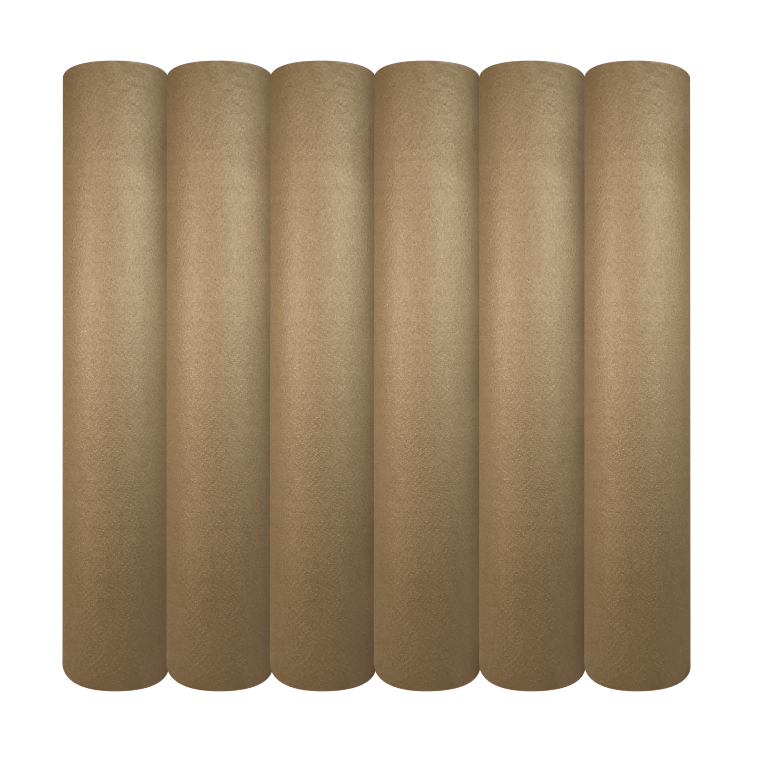 Papel Camilla Natural 60 cm x 60 m | Papel Camilla Masaje Natural (6 Rollos, Sin Precorte)