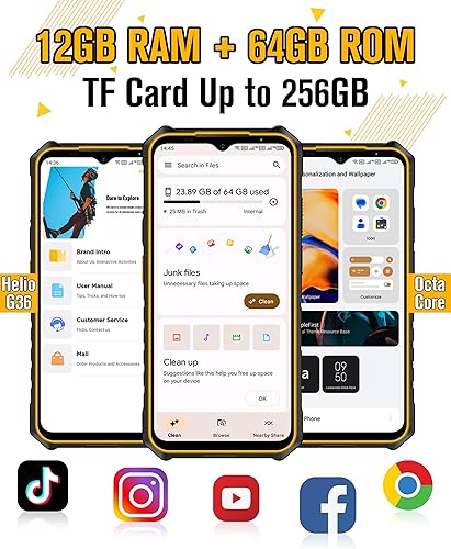 Miniatura 3 de Ulefone Rugged Phones 2023, Armor X13 - Teléfono inteligente desbloqueado, cámara trasera de 50 MP, cámara de visión nocturna de 24 MP, hasta 12 GB