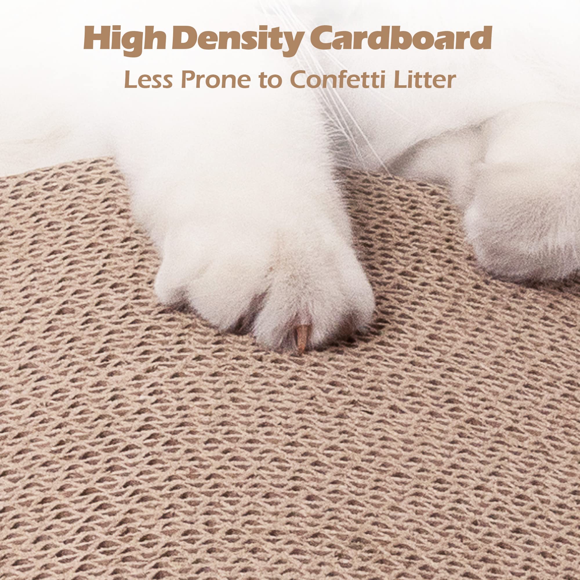 Pet Rascador para Gatos de cartón, Almohadilla para rascar Gatos, rascador Corrugado, para Gatos, salón o sofá Cama (Forma Ondulada, Almohadilla para rascar Gatos) con Hierba gatera