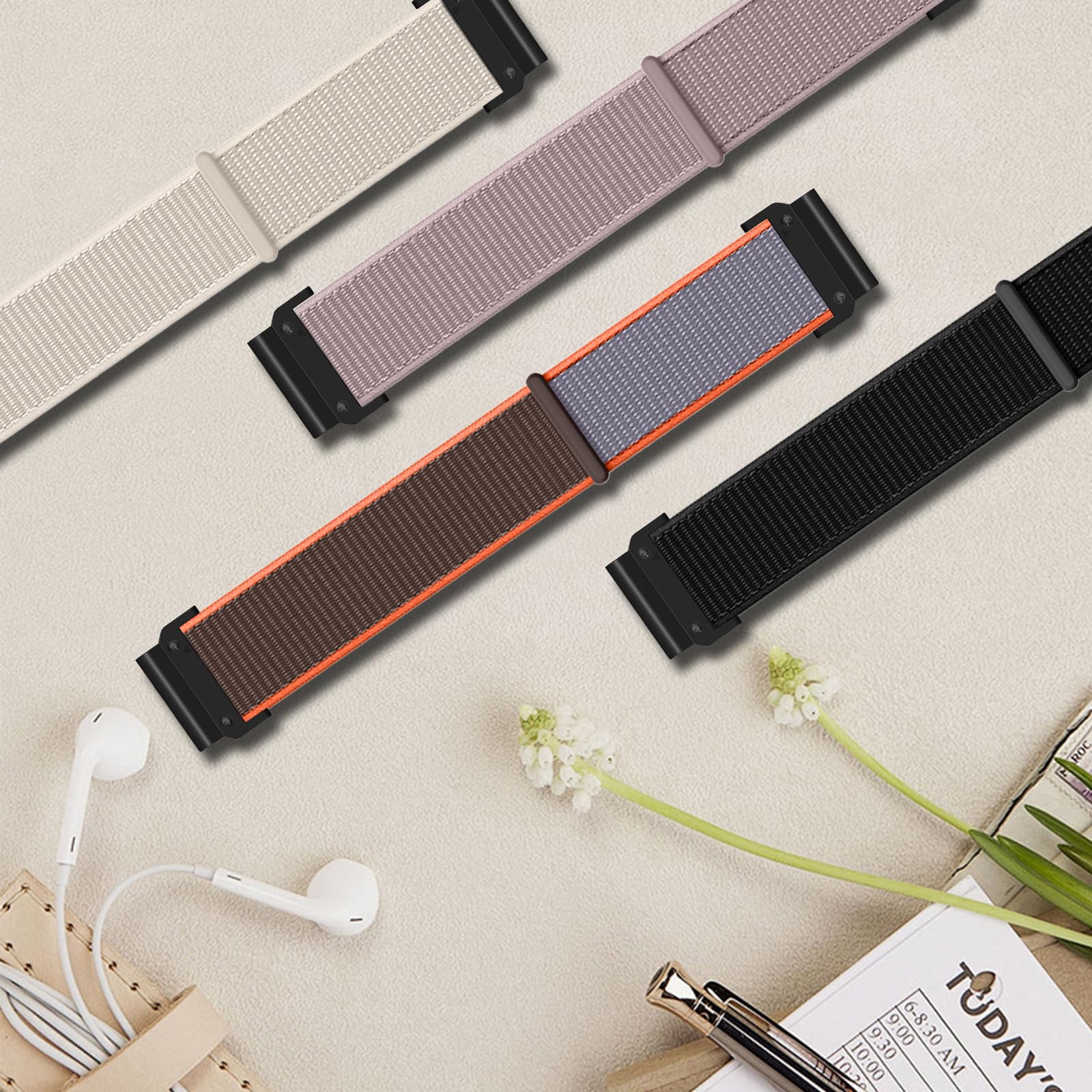 Niboow QuickFit 20mm Intrecciato Cinturino per Garmin Fenix 8