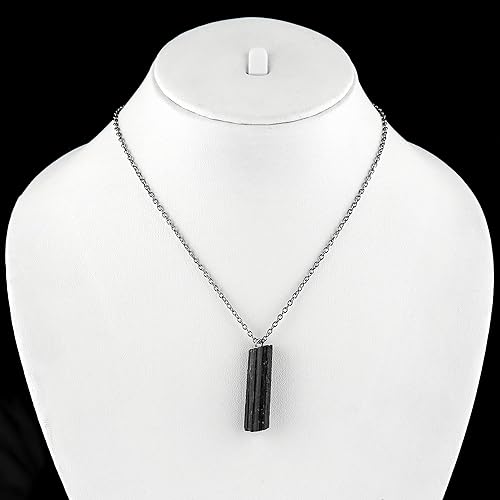 Miniatura 4 de TGH Collar con colgante de piedras preciosas naturales crudas, colgante de cristal de 0.39 a 0.78 pulgadas para mujer, cadena de latón chapada