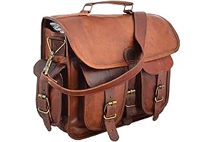 SHAKUN LEATHER JOURNAL Small Brown Satchel