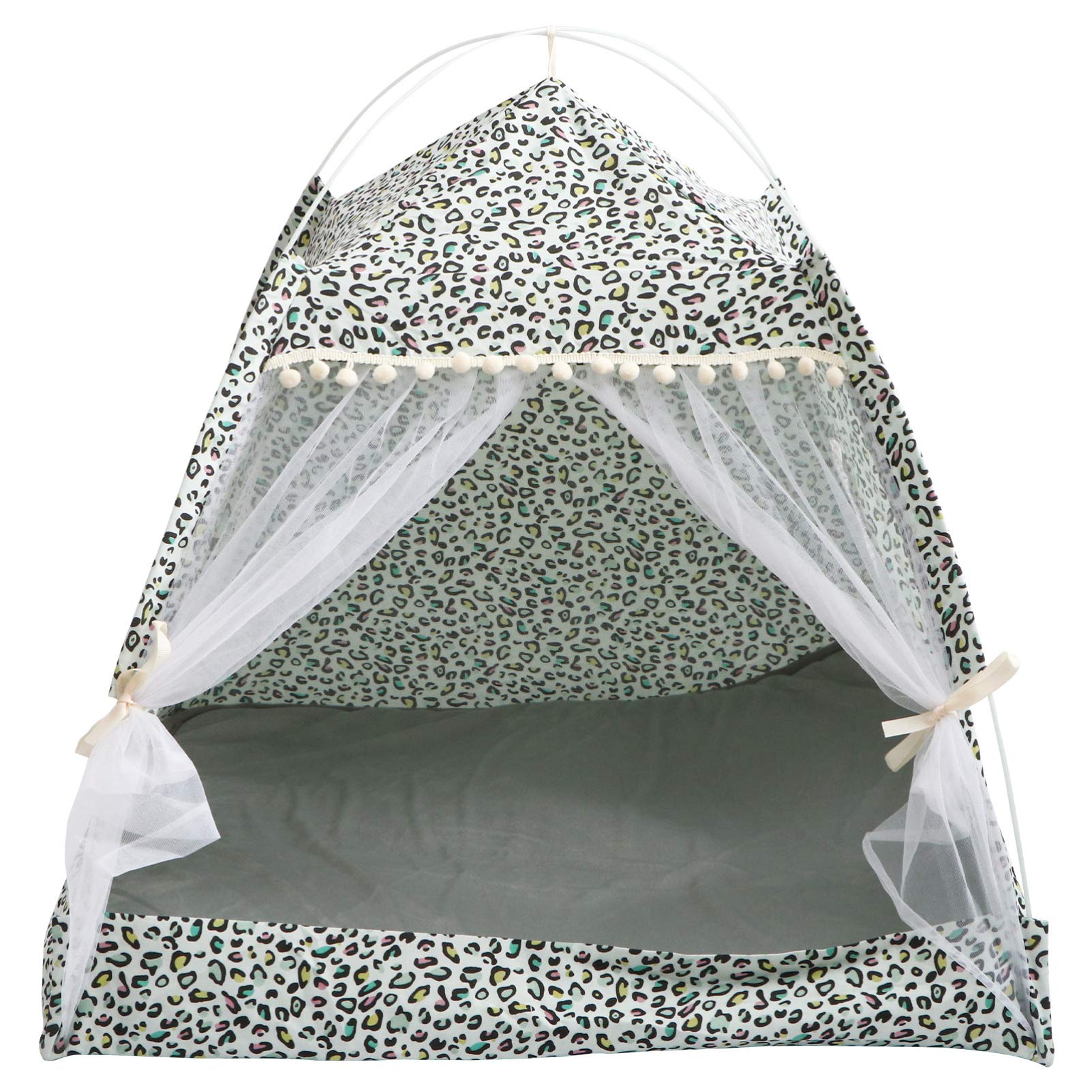 balacoo Pet Tent for Cats Dogs Indoor Outdoor Dog Bed Tent Washable Floral Design Playhouse for Your Pets