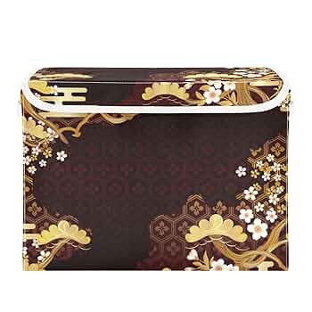 Amazon｜収納ボックス 折り畳み式 和風 和柄 日本 さくら 桜