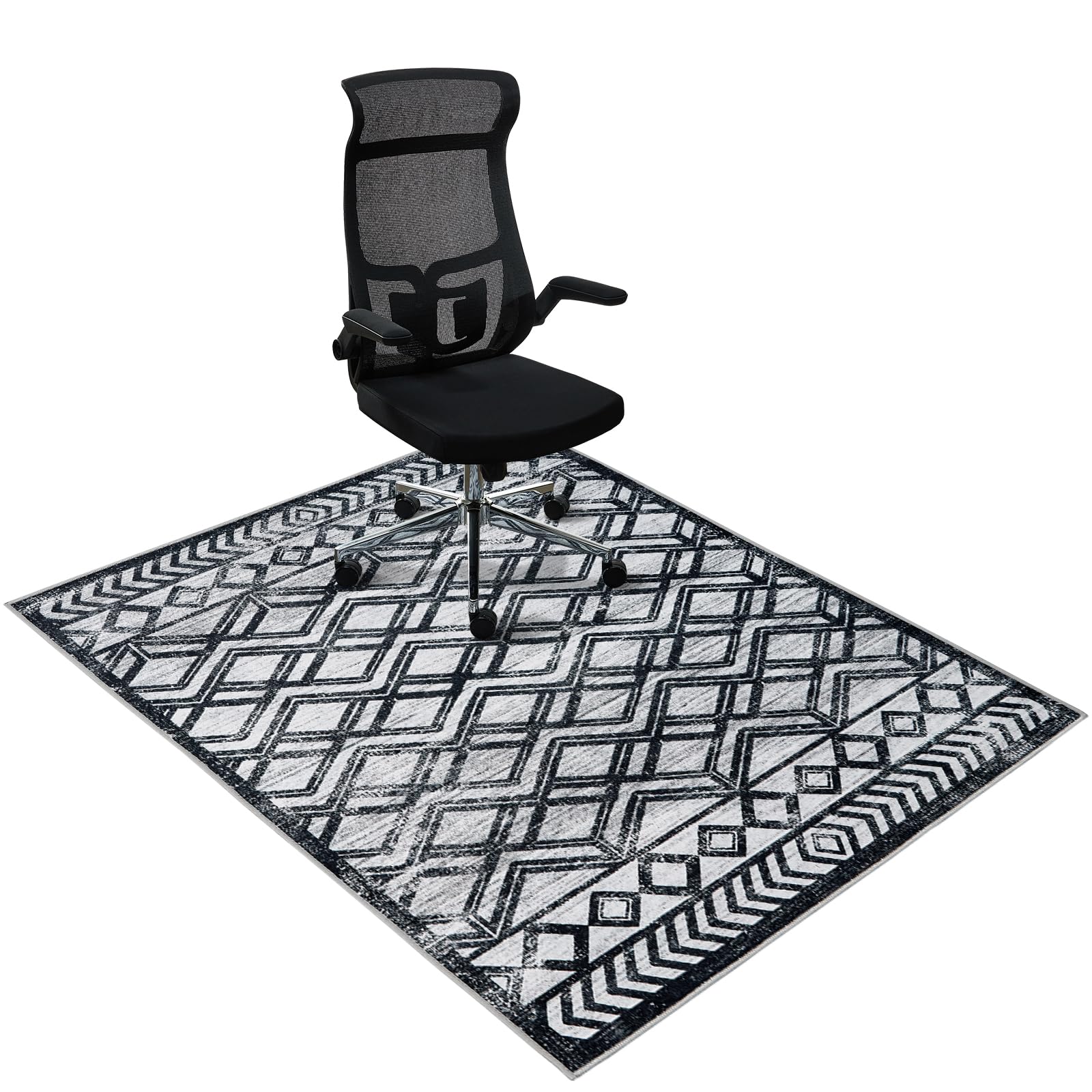 Office Chair Mat, 48”X60” Chair Mats,Desk Chairs Mat,Prismatic Chair Mat for Hardwood Floor, Office Rug,Anti-Slip Floors Protectors for Chairs,Floor Mat for Office Chair,Machine Wash Chair MatsOEKO-TEX STANDARD 100