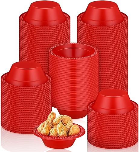 Lallisa 160 cuencos de plástico desechables de 12 onzas para postre, helado, aperitivos, ensalada, sopa, cuencos para servir alimentos para fiestas