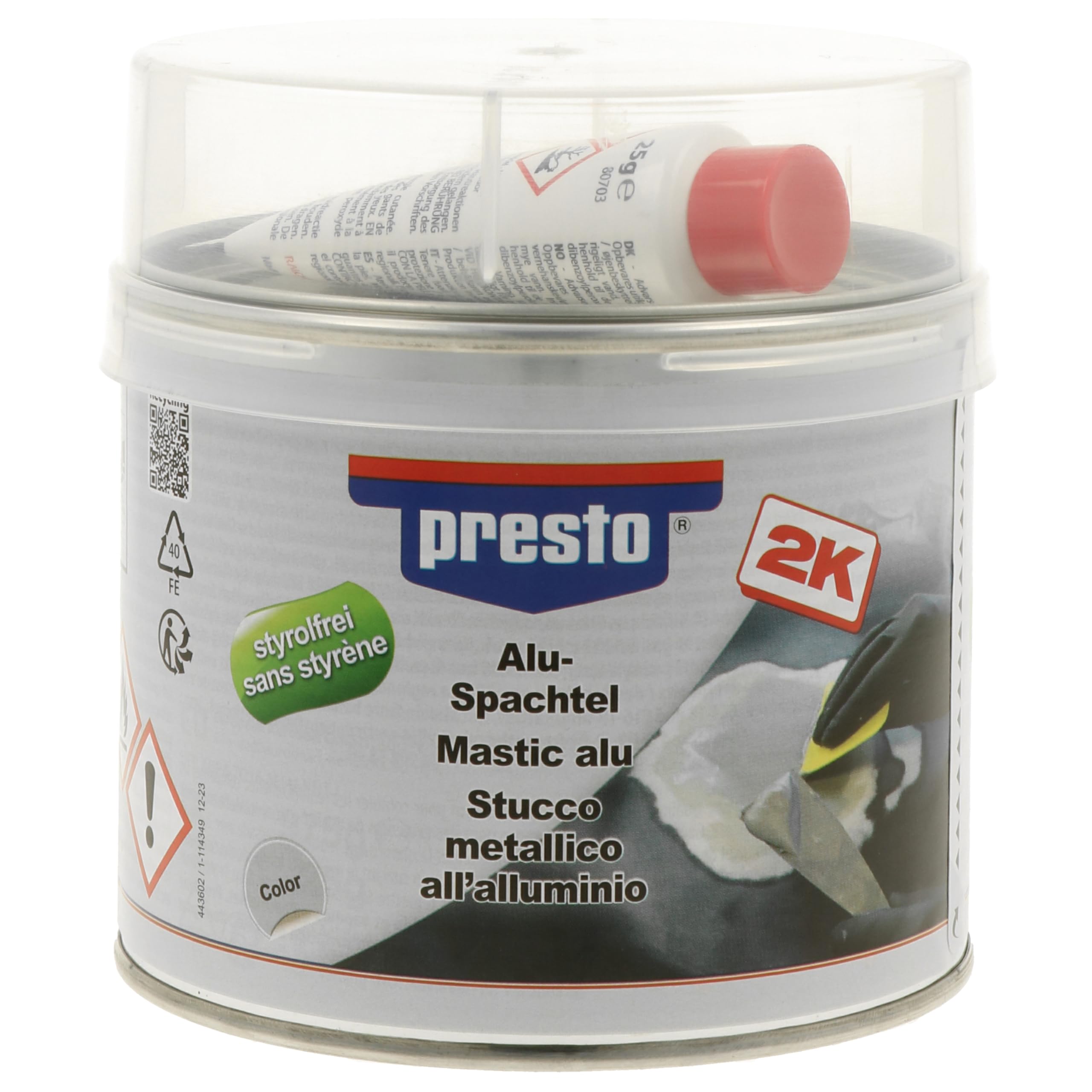 presto 443602 Mastic pour Aluminium sans styrène 1000 g