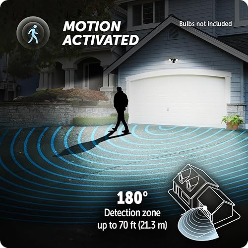 Miniatura 5 de Foco de luz de seguridad Heath Zenith, con sensor de movimiento, ángulo amplio